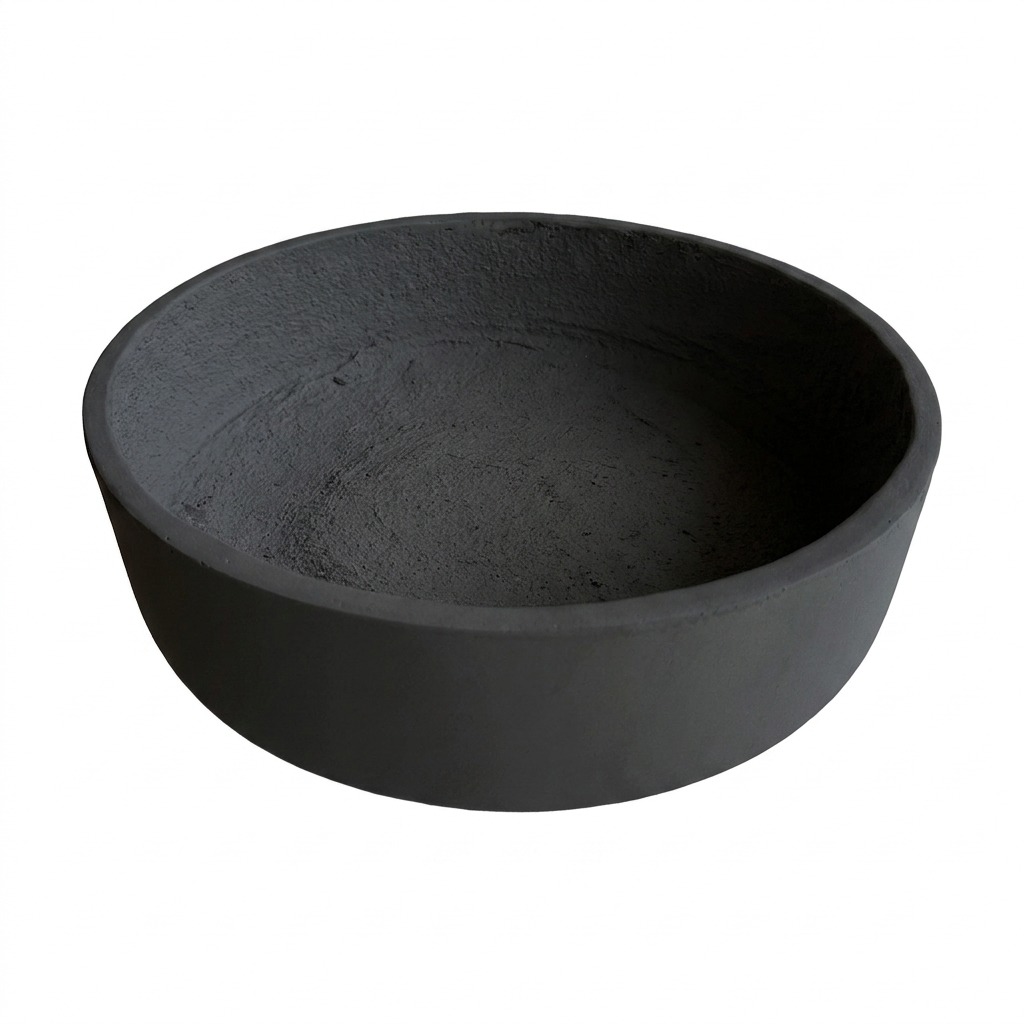 Maceta de Fibrocemento Ligero con Dinner Forma de Cuenco en Negro, tamaño 45x13cm - image 2