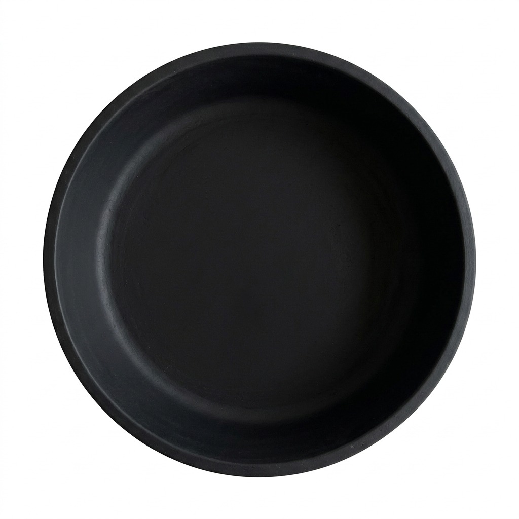 Maceta de Fibrocemento Ligero con Dinner Forma de Cuenco en Negro, tamaño 45x13cm - image 4