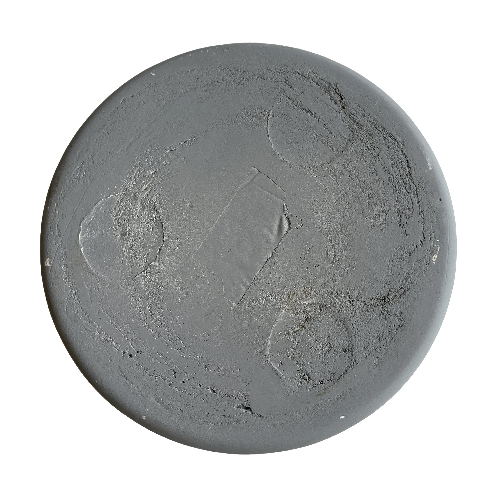 Light Fiber Cement Pot with Dinner Bowl Shape in Light Gray, 45x13cm size - image 3