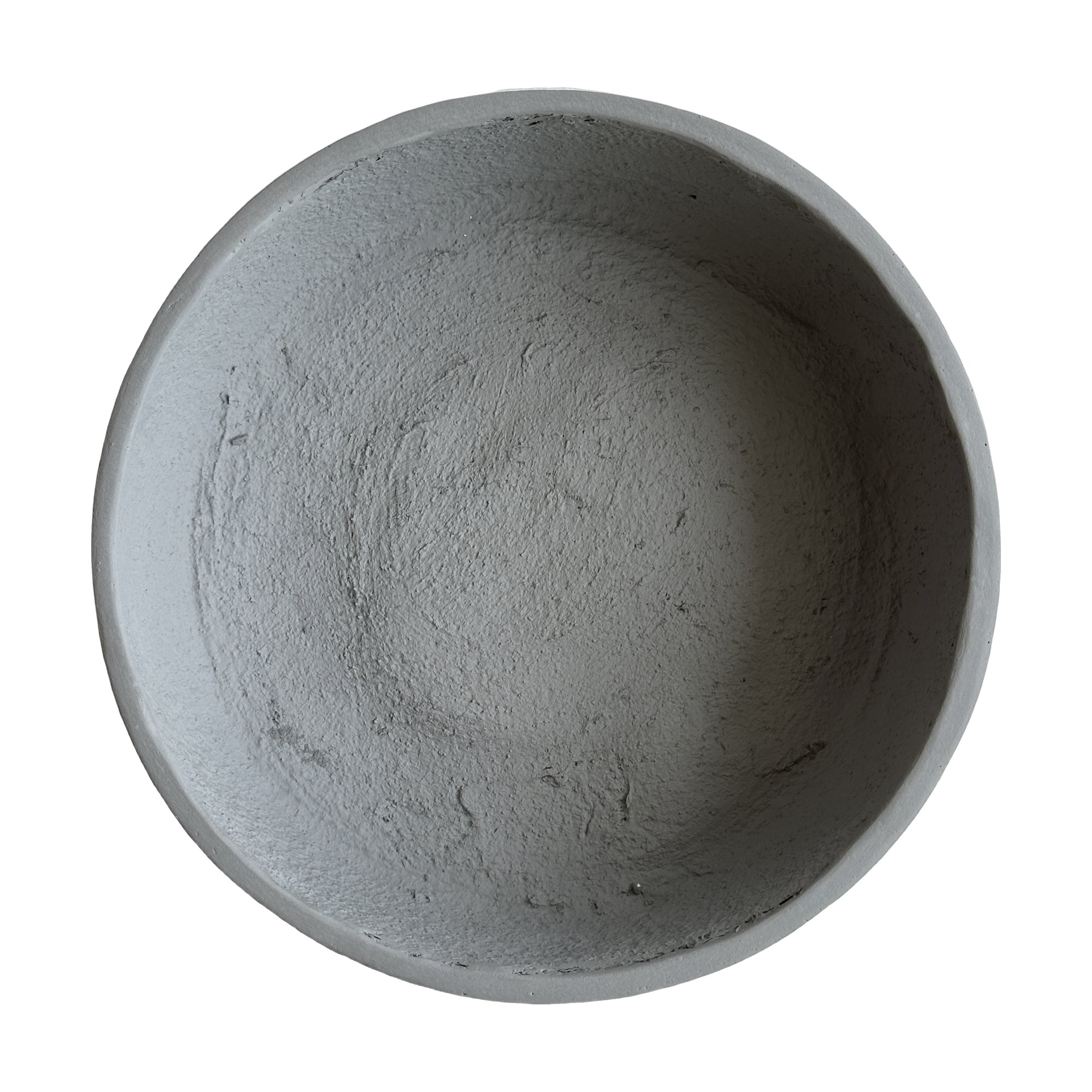 Light Fiber Cement Pot with Dinner Bowl Shape in Light Gray, 45x13cm size - image 4