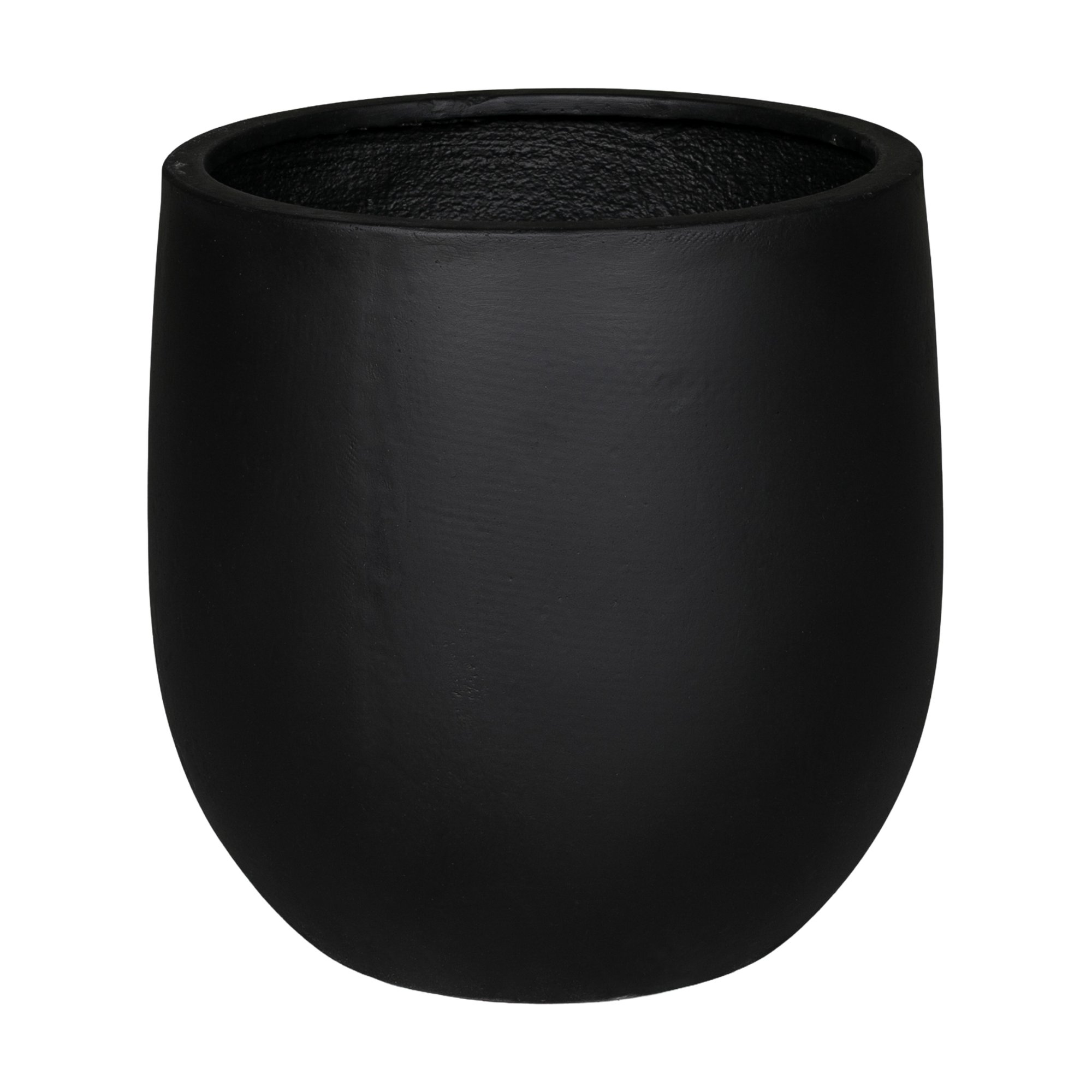 Maceta de Fibrocemento Ligero con Forma de Gota en Negro, tamaño 20x20cm - image 1