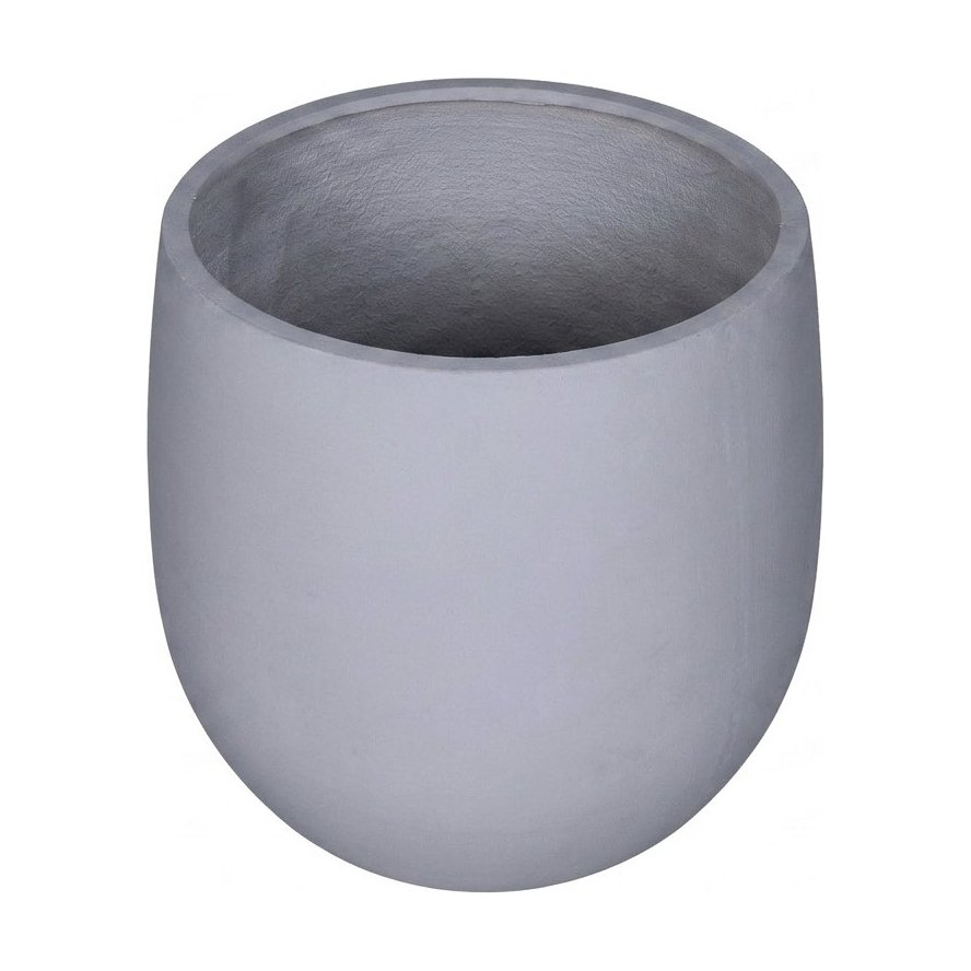 Maceta de Fibrocemento Ligero con Forma de Gota en Gris Claro, tamaño 55x55cm - image 3