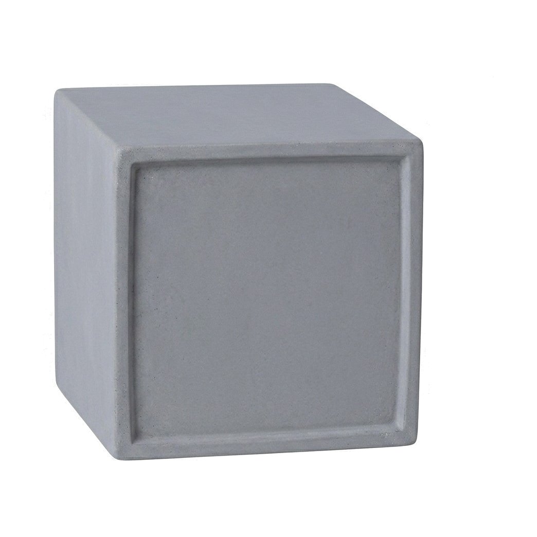 Light Fiber Cement Pot with Tall Rectangle Shape in Light Gray, 31x39cm size - image 2