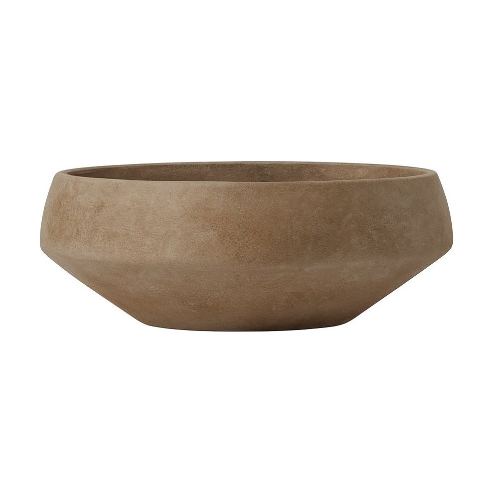 Maceta de Fibrocemento Ligero con Forma de Platillo en Beige, tamaño 45x21cm - image 1