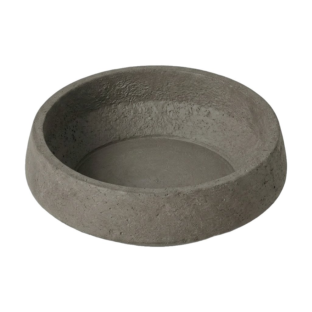 Maceta de Fibrocemento Ligero con Forma de Platillo en Taupe, tamaño 23x15cm - image 3