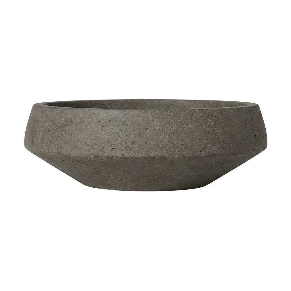 Maceta de Fibrocemento Ligero con Forma de Platillo en Taupe, tamaño 35x18cm - image 1