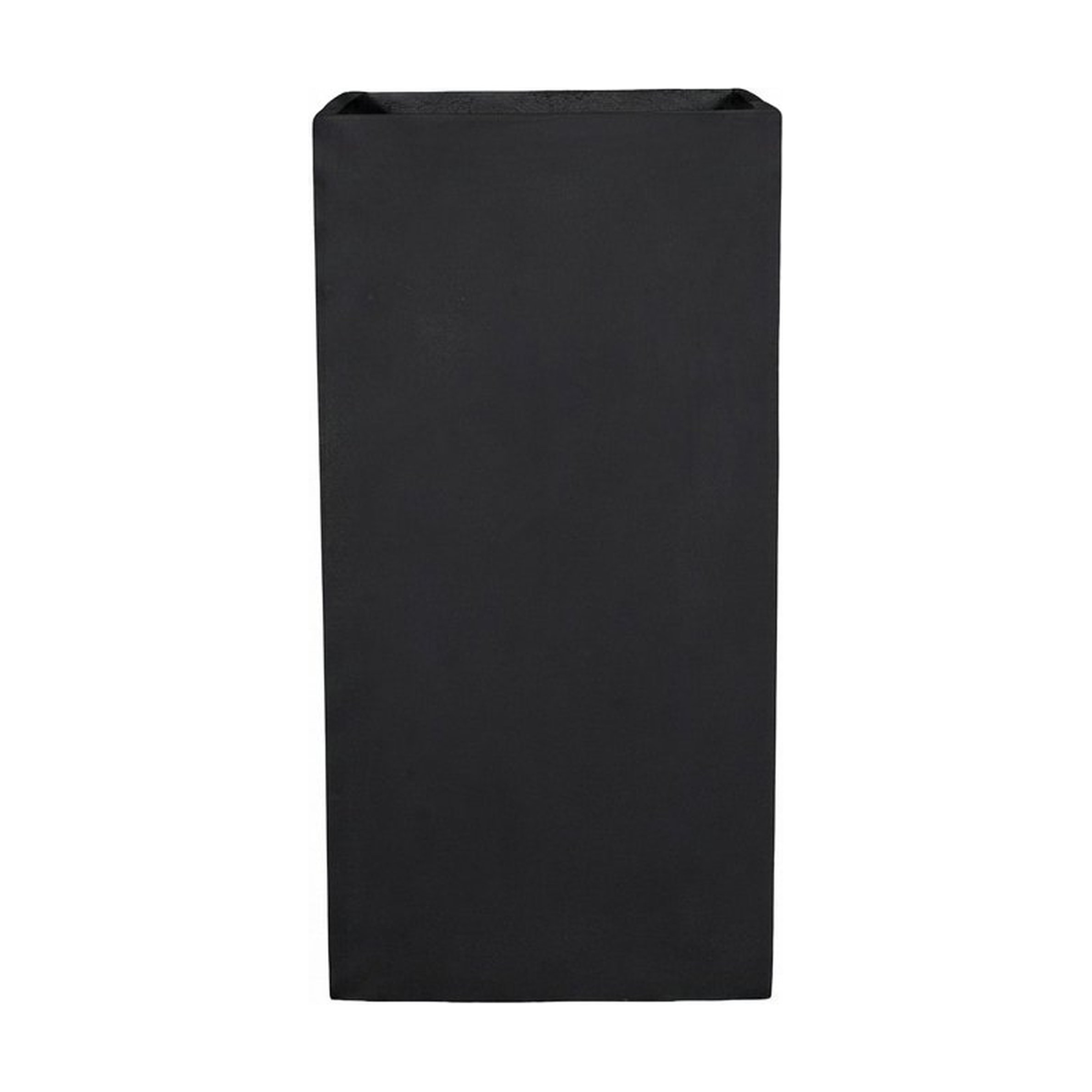 Maceta de Fibrocemento Ligero con Forma de Rectángulo Alto en Negro, tamaño 33x68cm - image 1