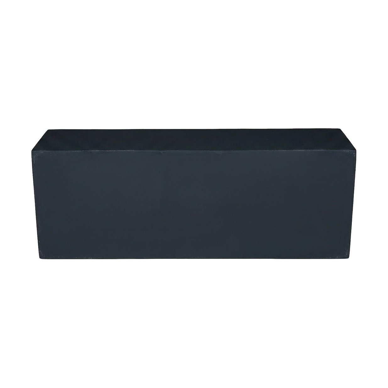 Maceta de Fibrocemento Ligero con Forma de Rectángulo Ancho en Negro, tamaño 100x25x25cm - image 2