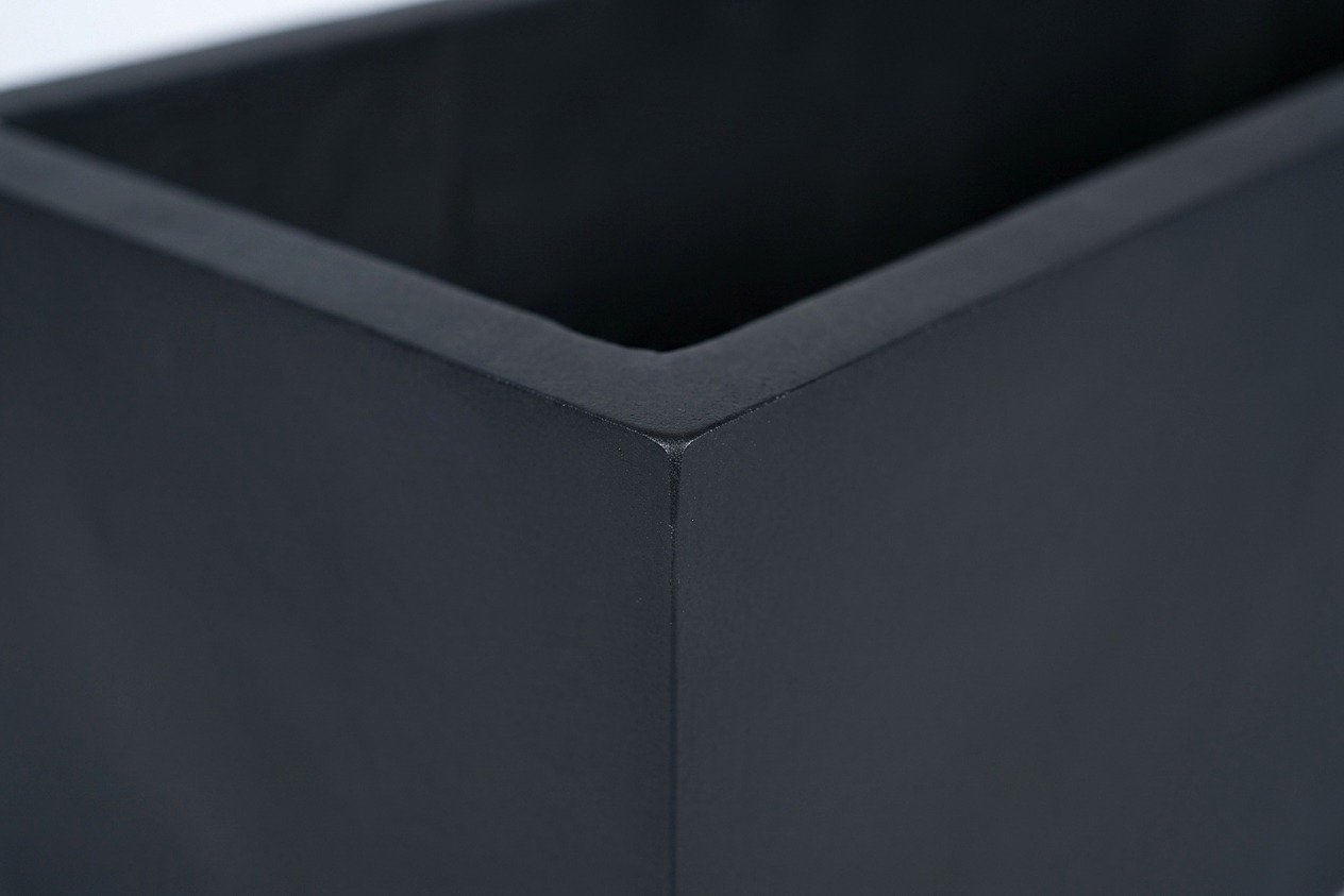 Light Fiber Cement Pot with Wide Rectangle Shape in Black, 80x40cm size - image 3