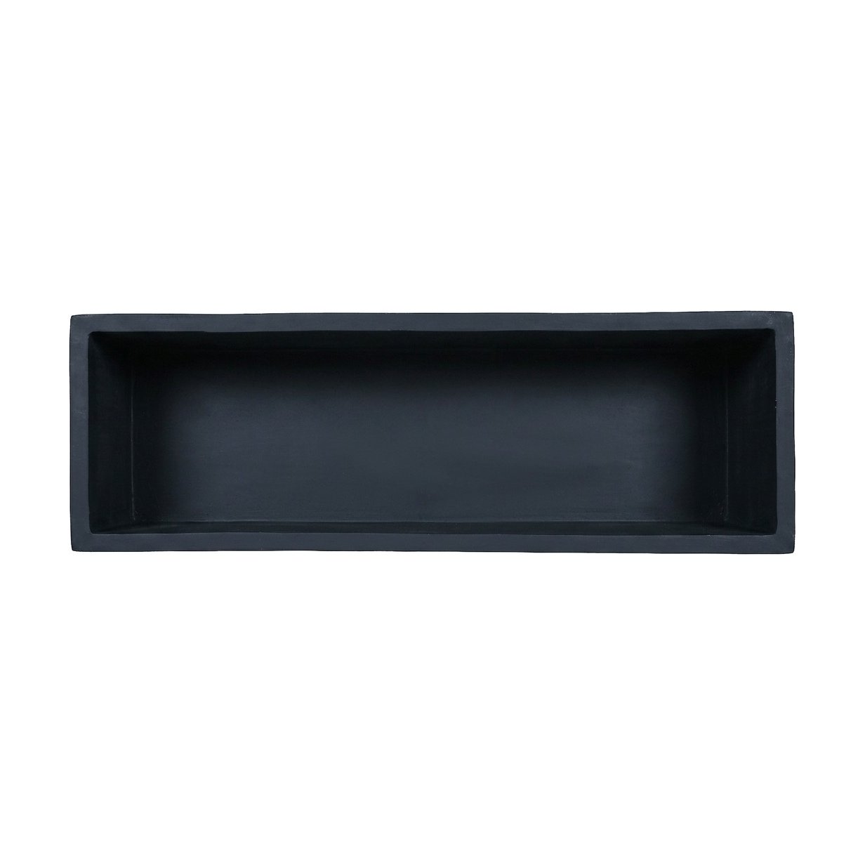 Light Fiber Cement Pot with Wide Rectangle Shape in Black, 80x40cm size - image 4