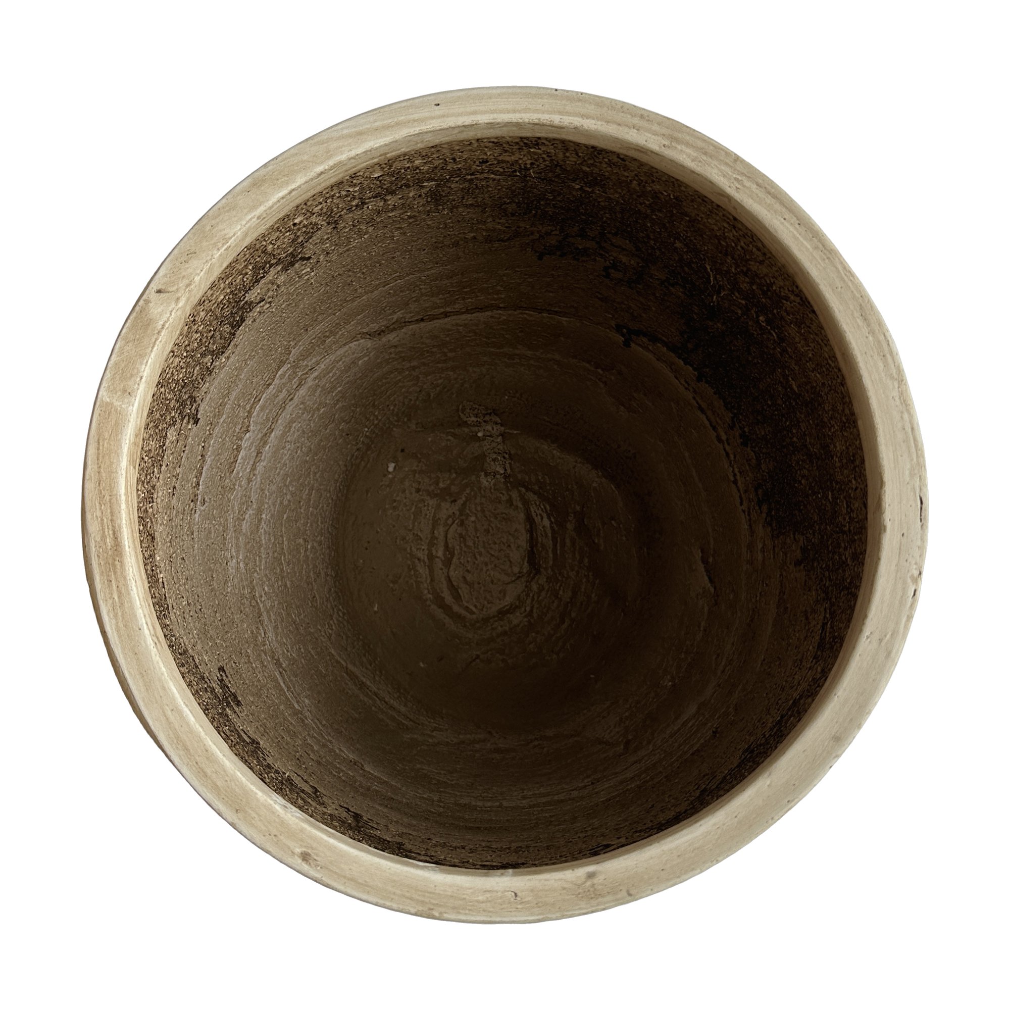 Light Fiber Cement Pot with Drop Shape in Off White, 54x53cm size - image 4