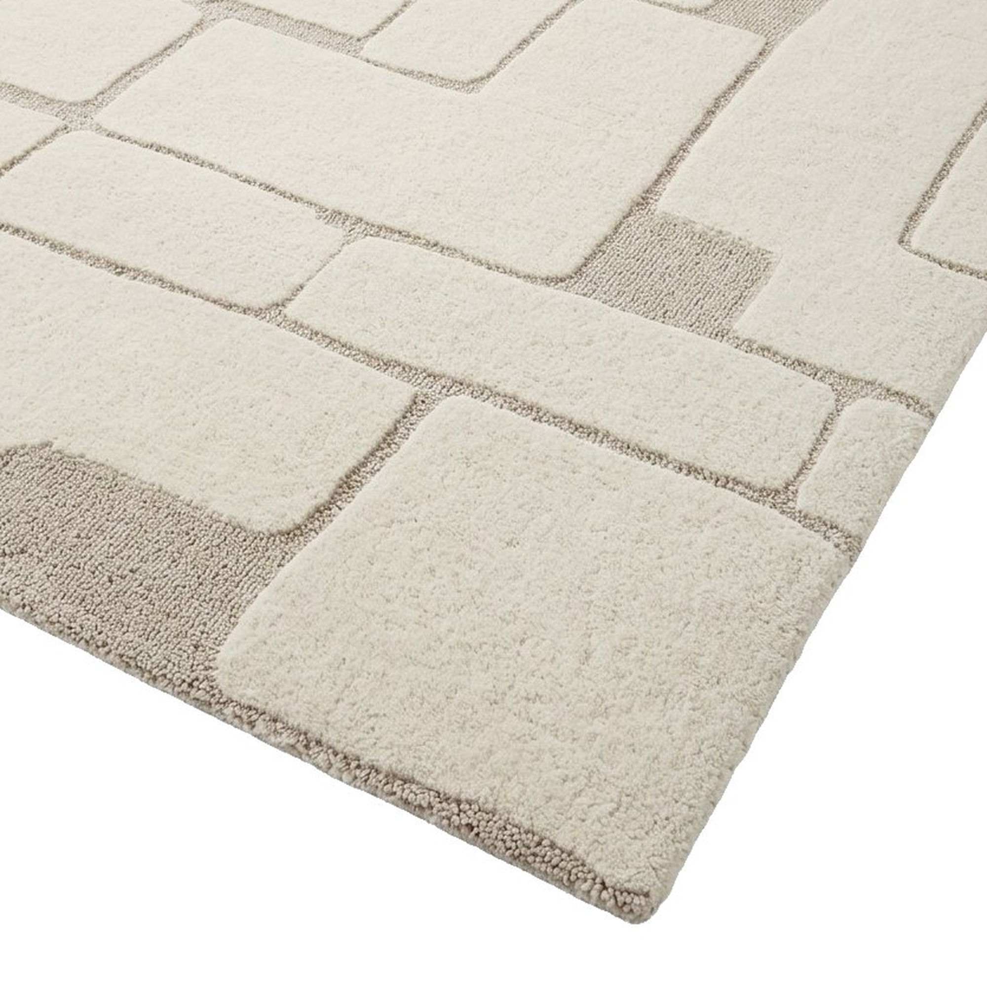 Asmara Rug made with White Sand Wool in 8x10 feet - image 2