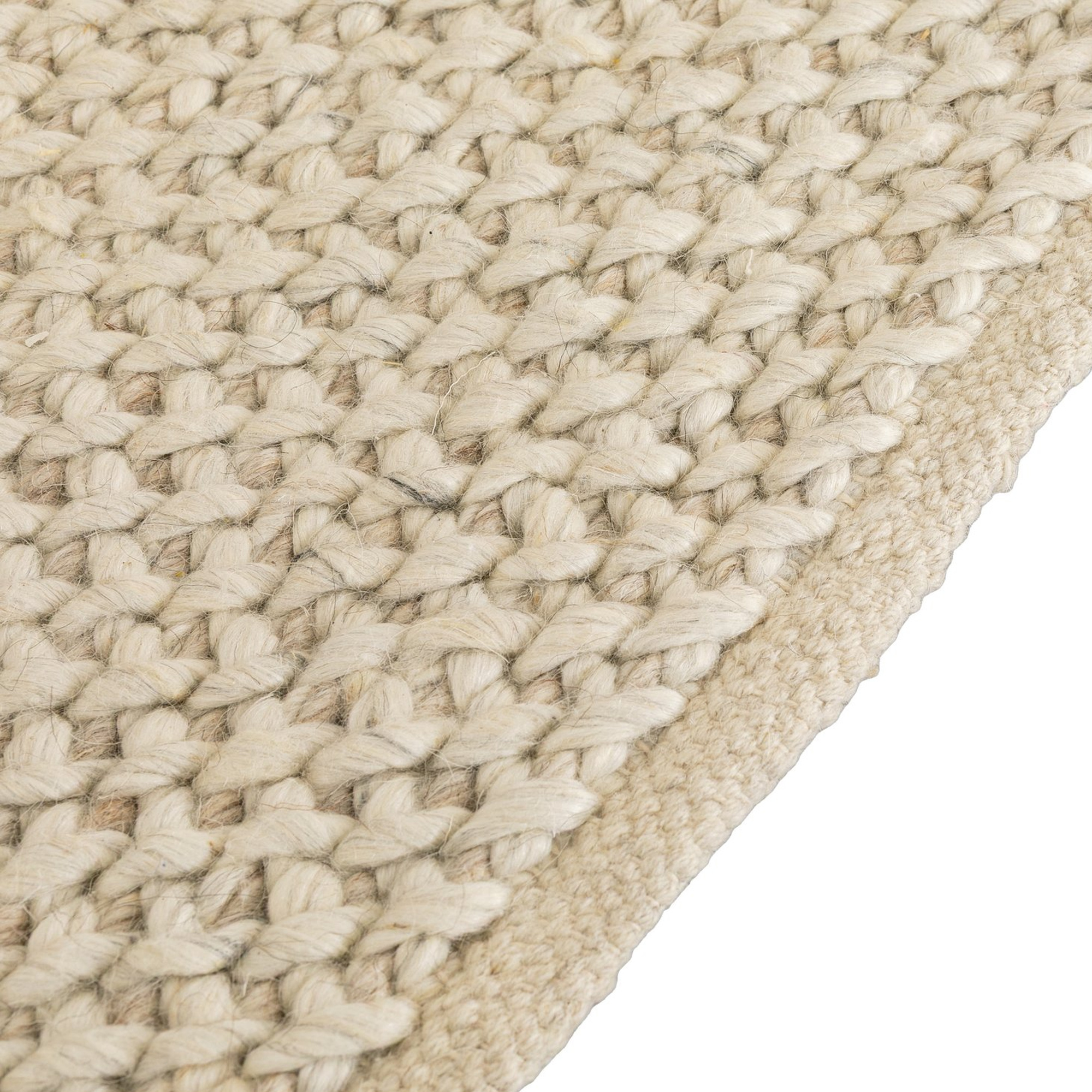 Loop Rug made with Ivory Wool in 6x9 feet - image 4