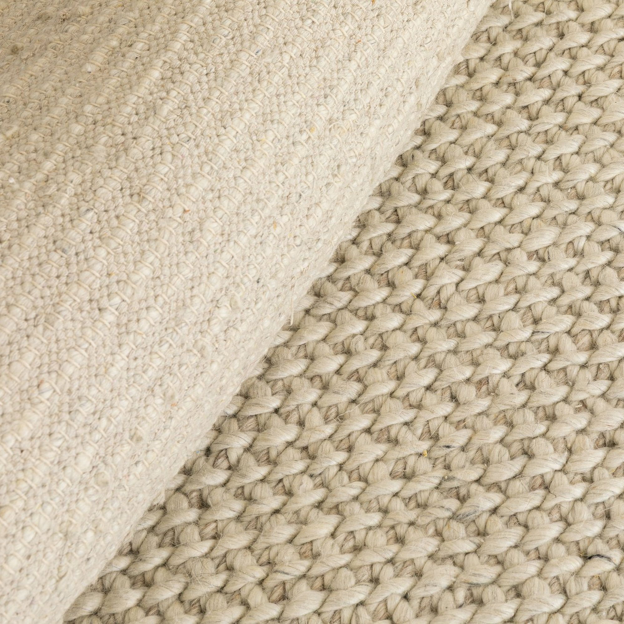 Loop Rug made with Ivory Wool in 6x9 feet - image 5