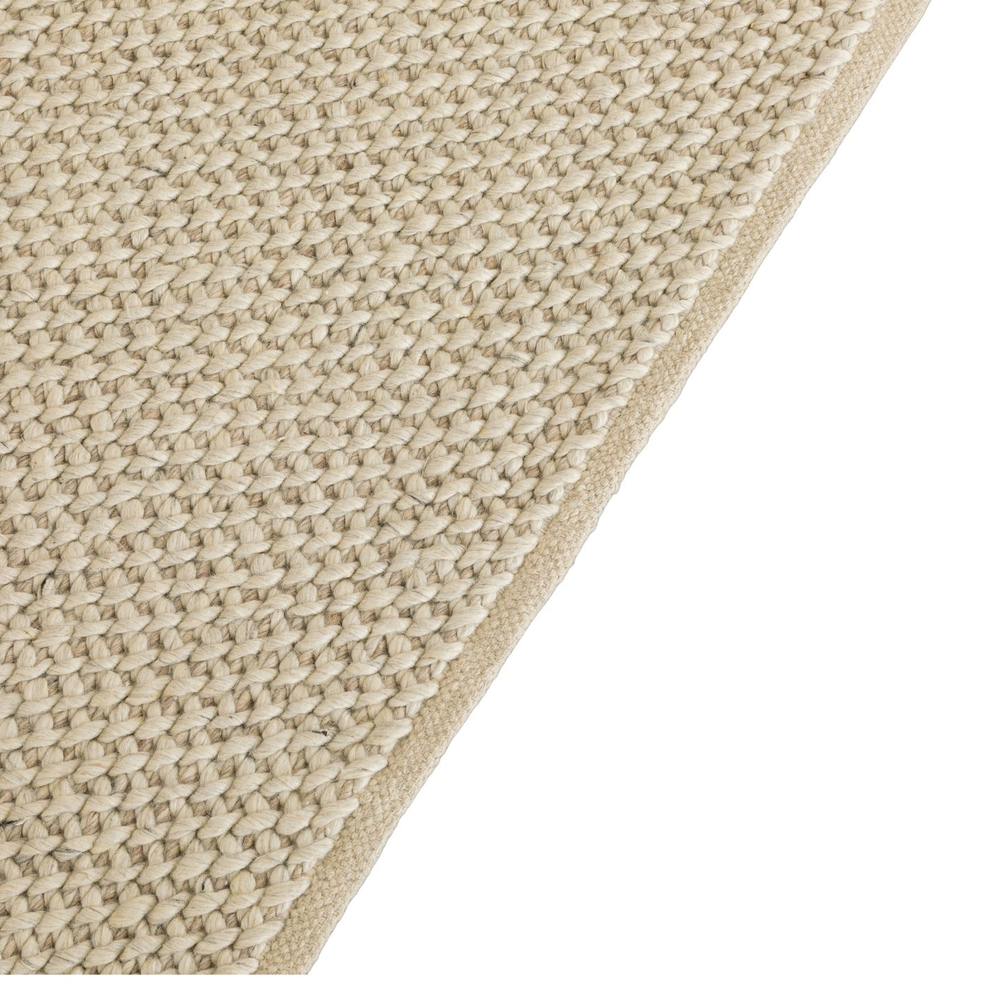 Loop Rug made with Ivory Wool in 8x10 feet - image 2