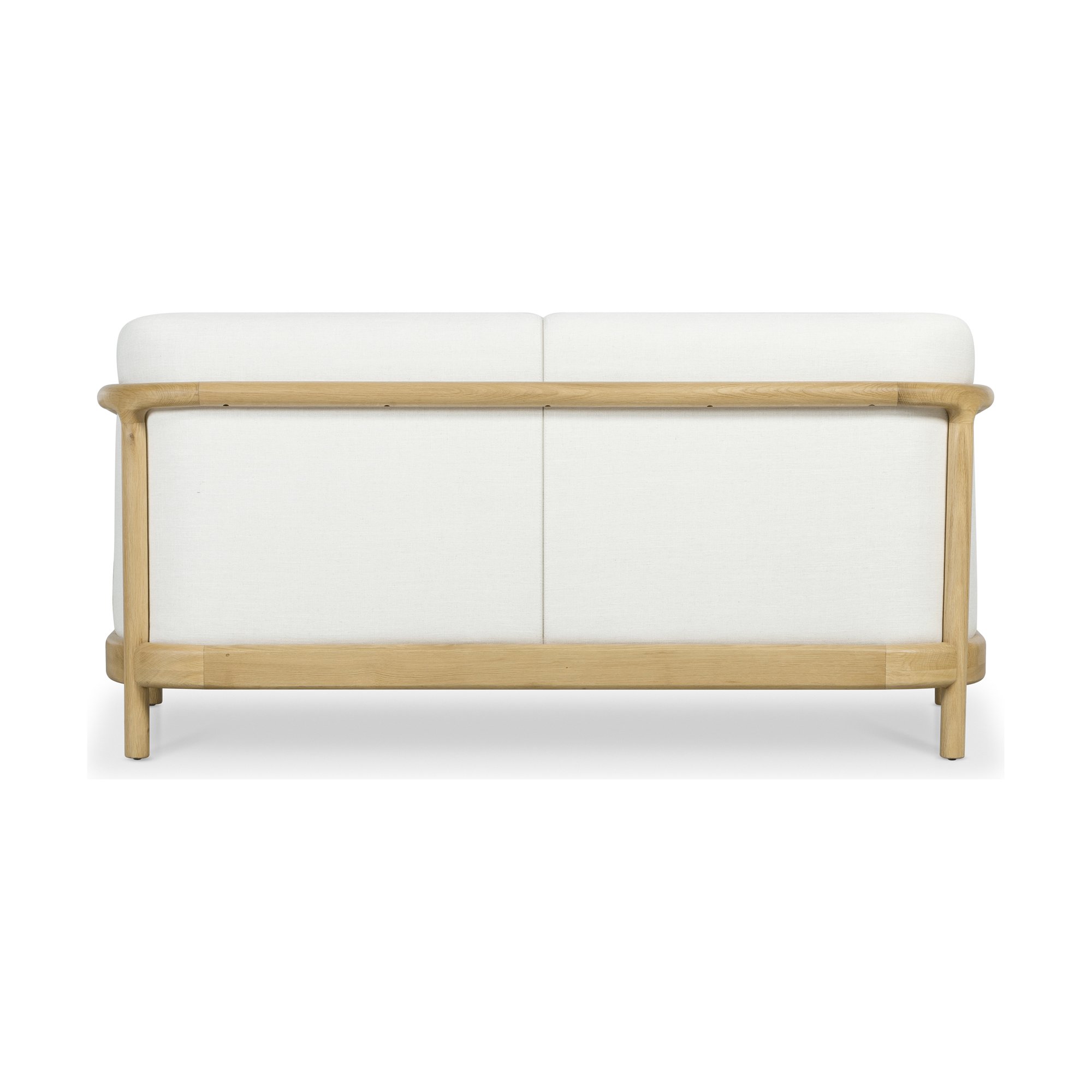Sofá Alma de 2 Plazas con Estructura de Rubberwood Natural y Tela Diego Cream - image 4
