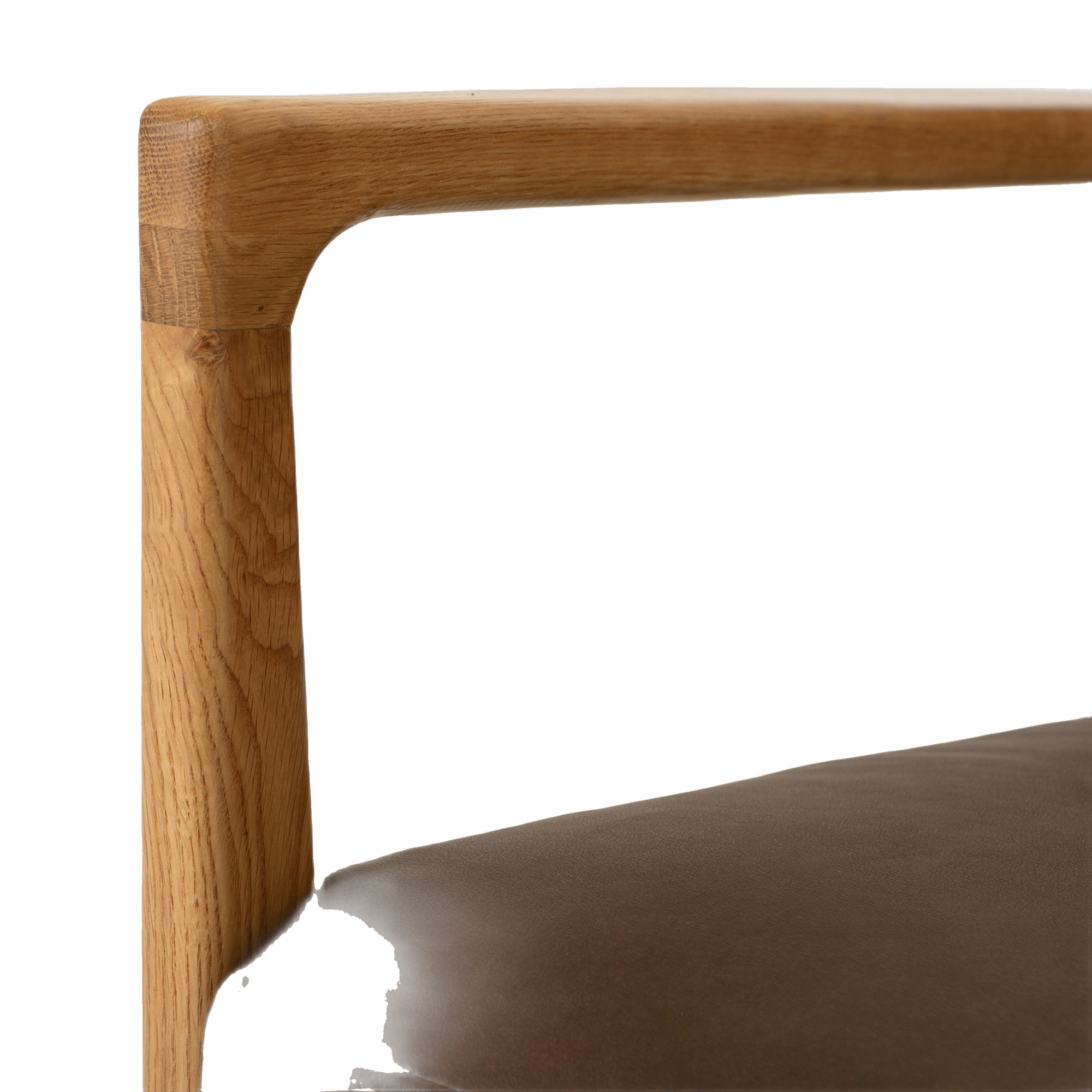 Sofá Cabo de 2 Plazas con Estructura de Roble Natural y Cuero Courier Brown - image 3