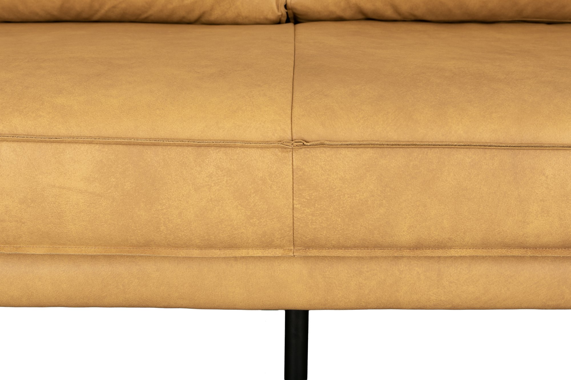 Bowery 3 Seater Sofa with Black Steel Legs and Courier Tan Leather - image 3