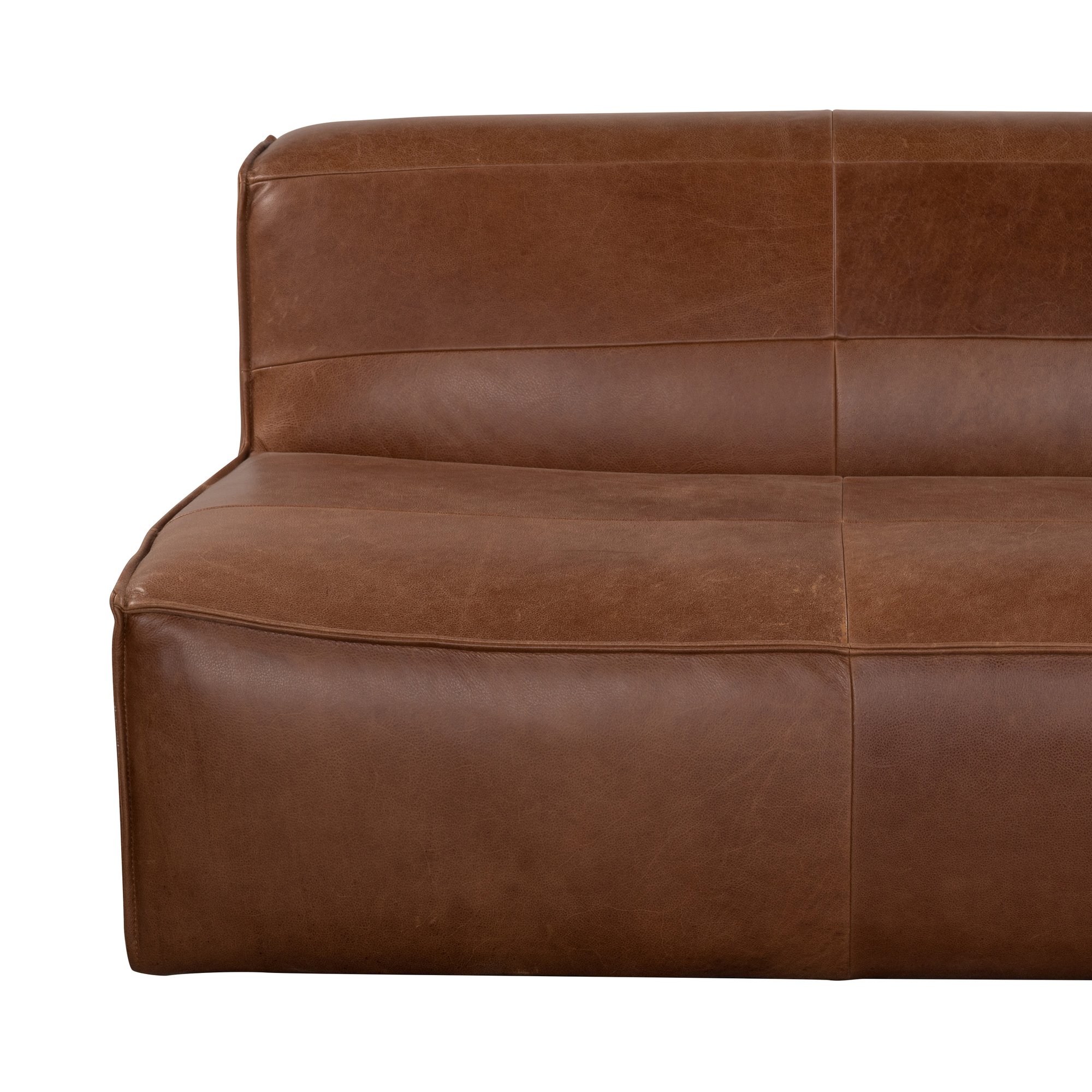 Crest 3 Seater Sofa with Ostuni Pecan Leather - image 4