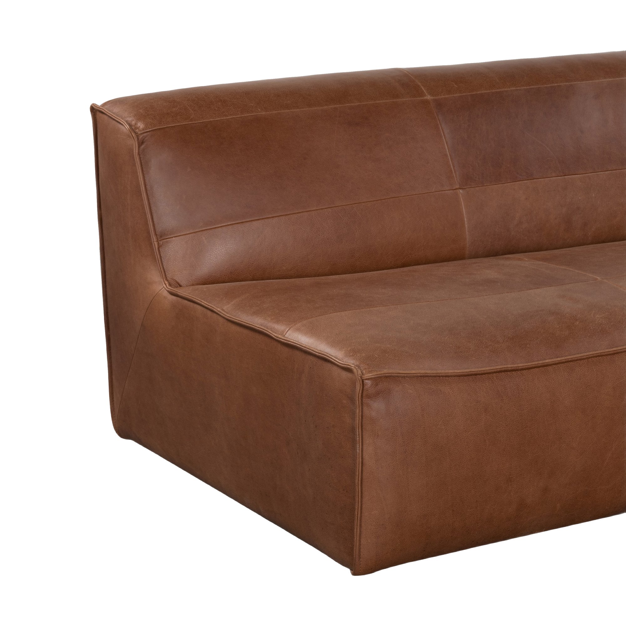Crest 3 Seater Sofa with Ostuni Pecan Leather - image 5
