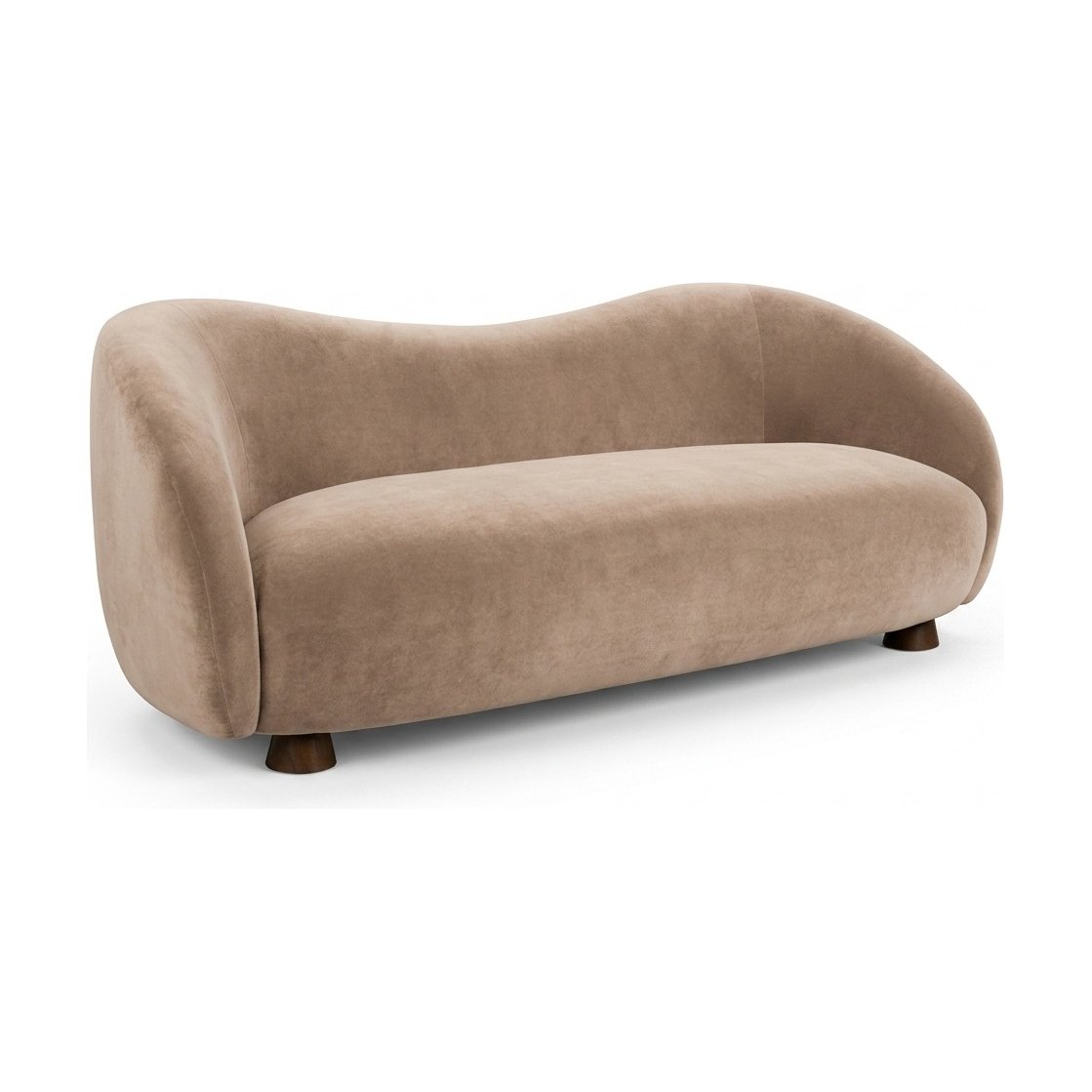 Sofá Harry de 3 Plazas con Tela Cotton Velvet Mink - image 1