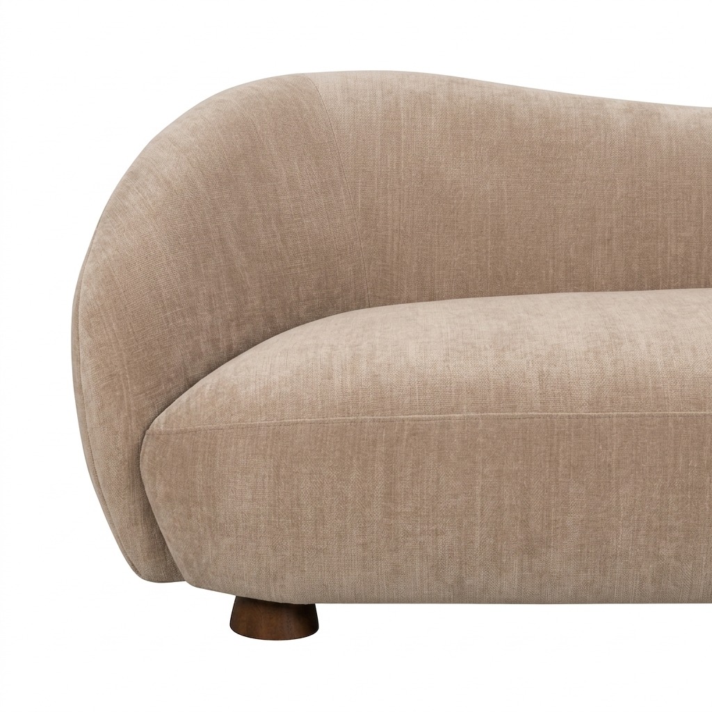 Sofá Harry de 3 Plazas con Tela Cotton Velvet Mink - image 4