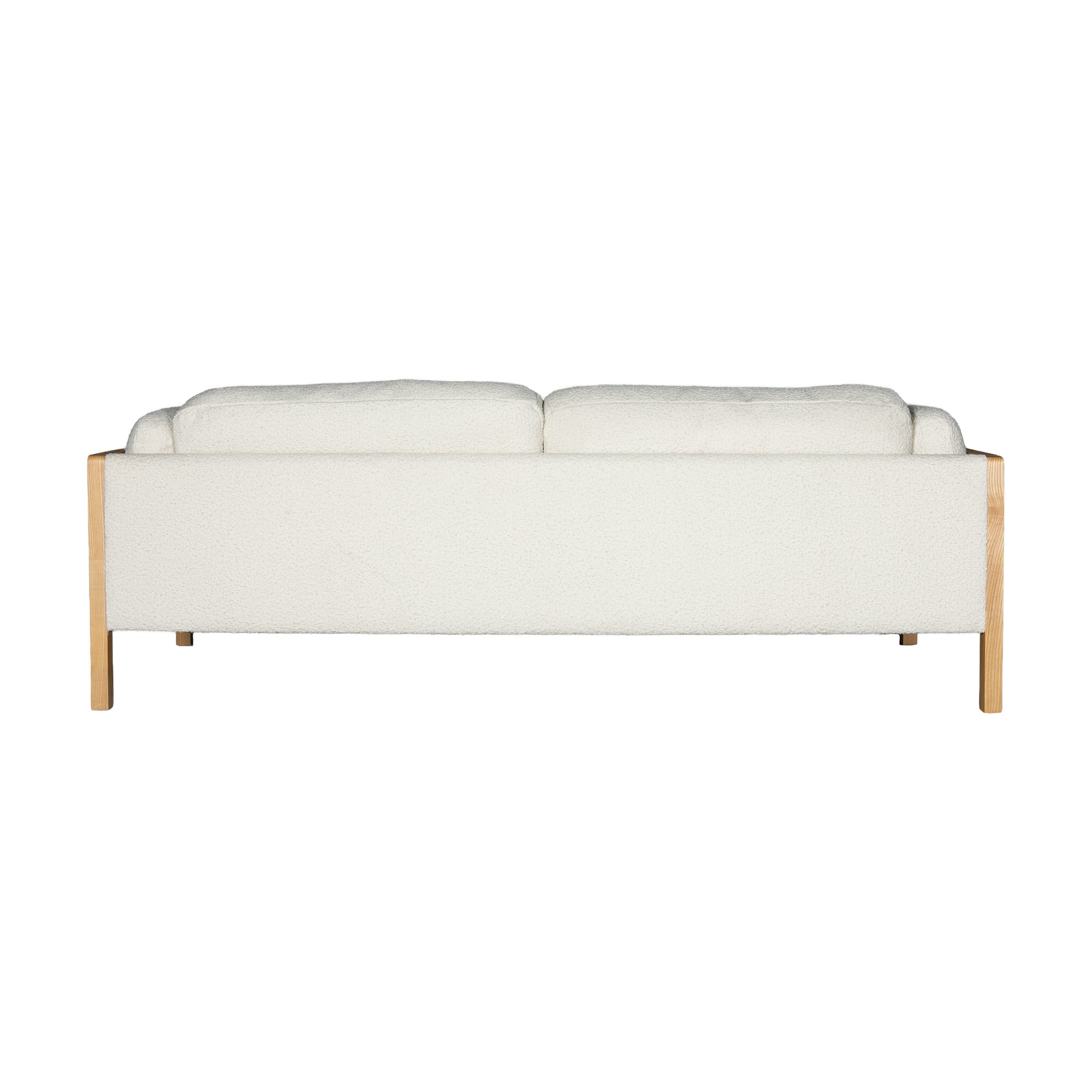 Sofá Rufus de 3 Plazas con Estructura de Fresno Natural y Tela Boucle Cream - image 9