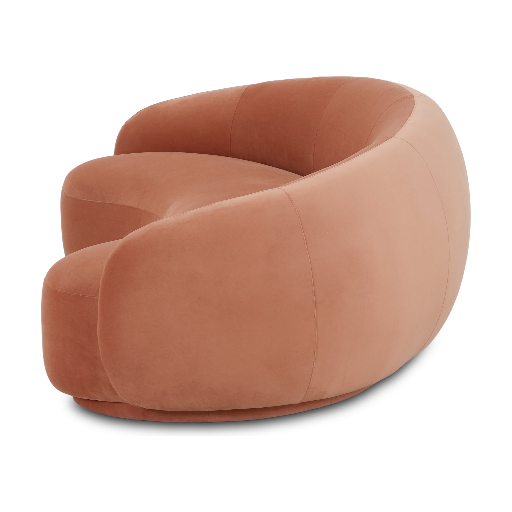Moon 4 Seater Sofa with ECO Velvet Salmon Fabric - image 3