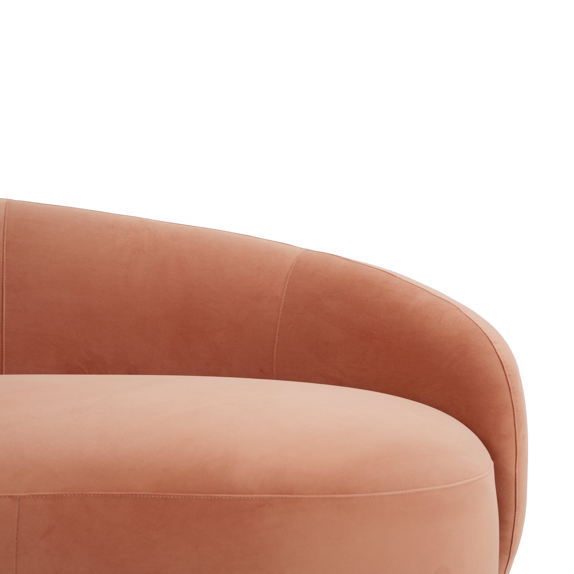 Moon 4 Seater Sofa with ECO Velvet Salmon Fabric - image 6