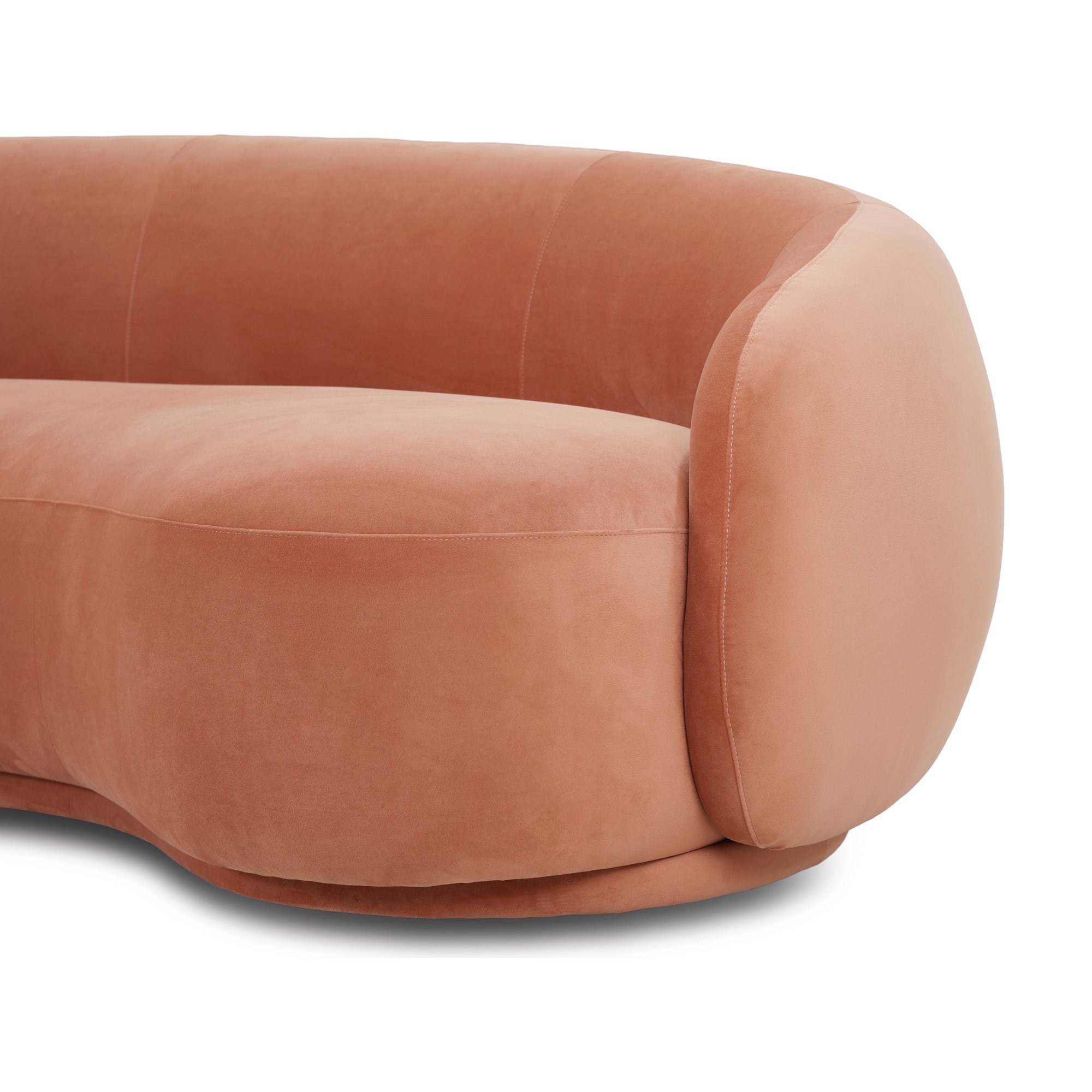 Moon 4 Seater Sofa with ECO Velvet Salmon Fabric - image 7