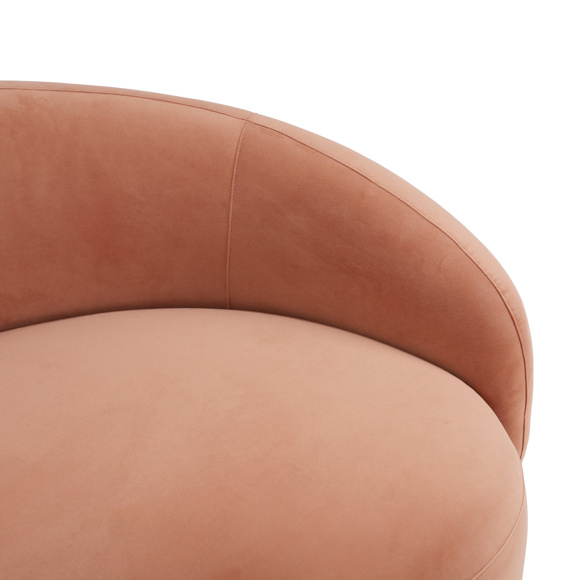 Moon 4 Seater Sofa with ECO Velvet Salmon Fabric - image 8