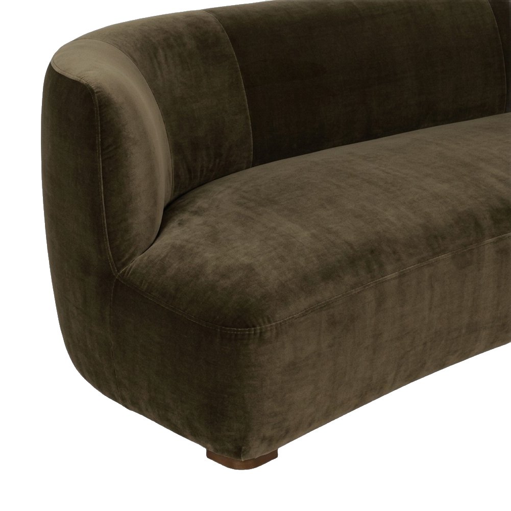 Tate 4 Seater Sofa with Cotton Velvet Cypress Fabric - image 5