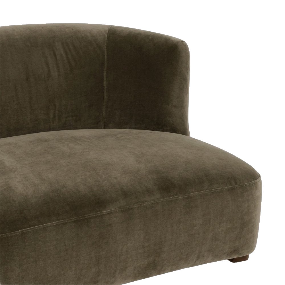Tate 4 Seater Sofa with Cotton Velvet Cypress Fabric - image 6