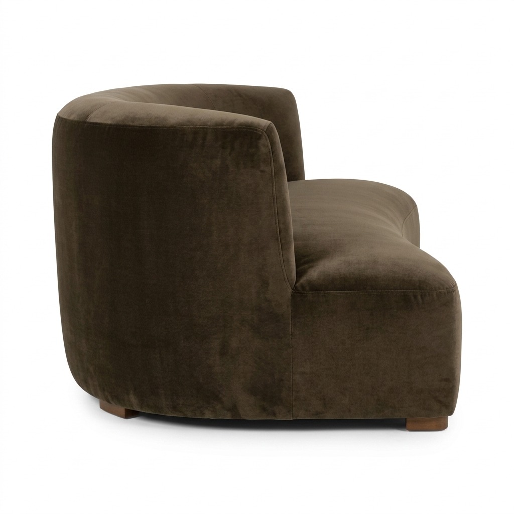 Tate 4 Seater Sofa with Cotton Velvet Cypress Fabric - image 8