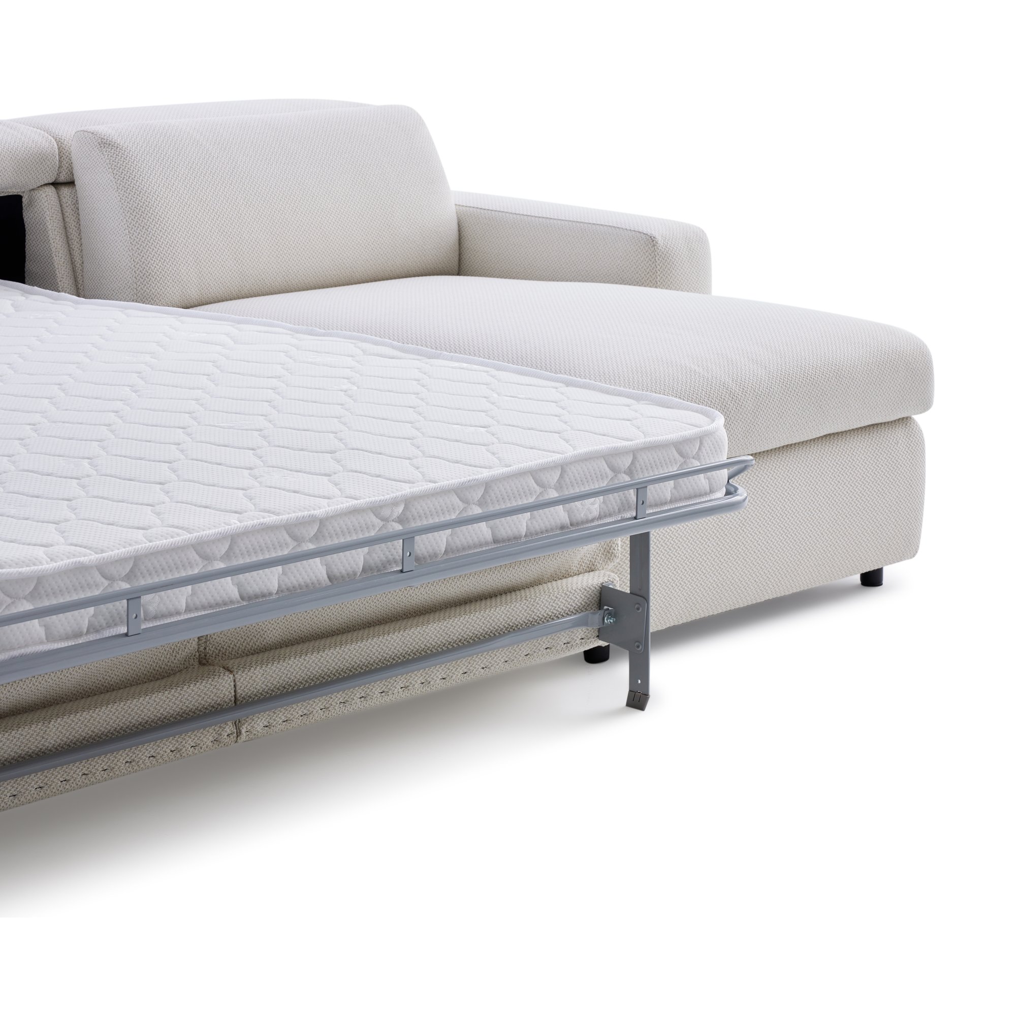 Nova Pull-Out Sofa Bed Right Sectional with Storage in FH Beige Fabric - image 15