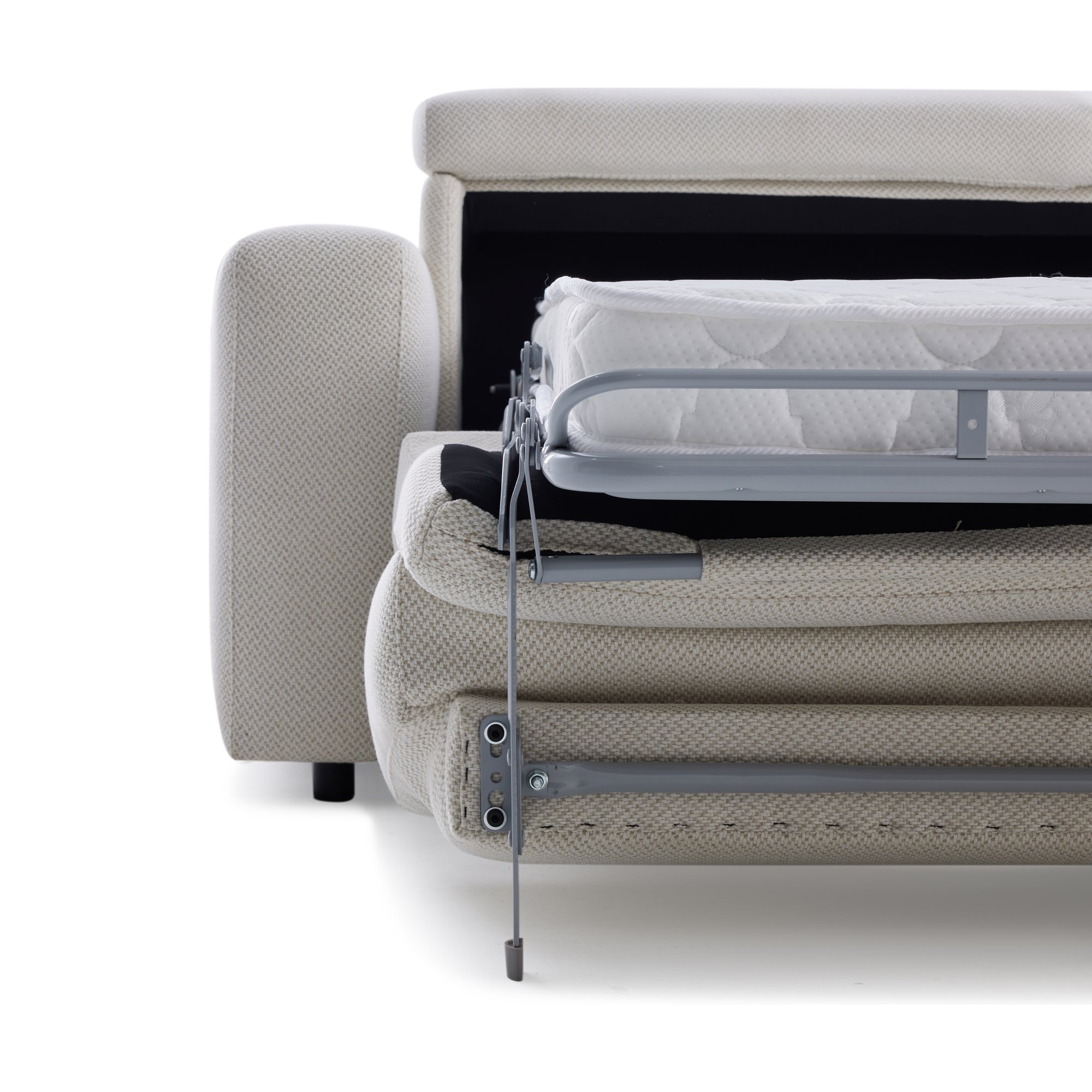 Nova Pull-Out Sofa Bed Right Sectional with Storage in FH Beige Fabric - image 21