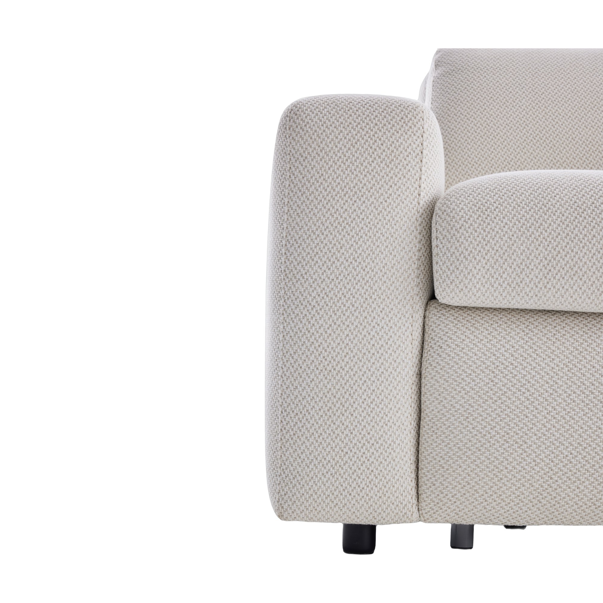 Nova Pull-Out Sofa Bed Right Sectional with Storage in FH Beige Fabric - image 24