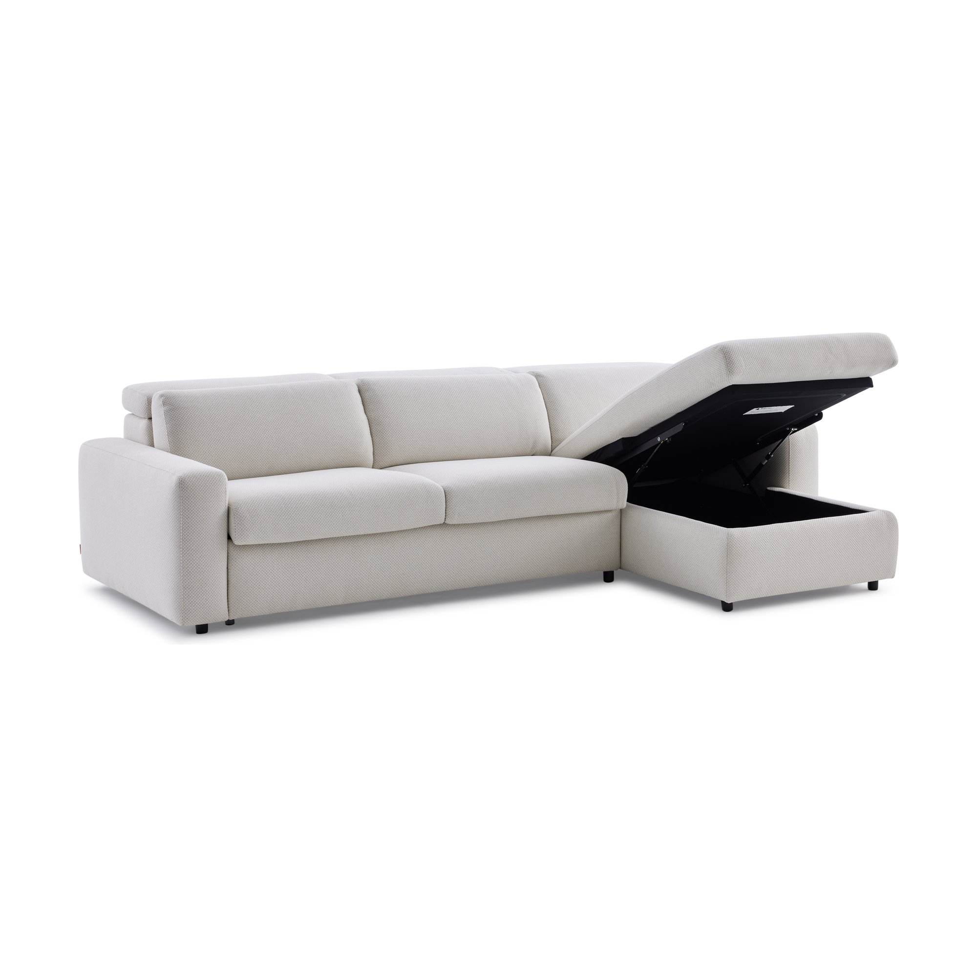 Nova Pull-Out Sofa Bed Right Sectional with Storage in FH Beige Fabric - image 6