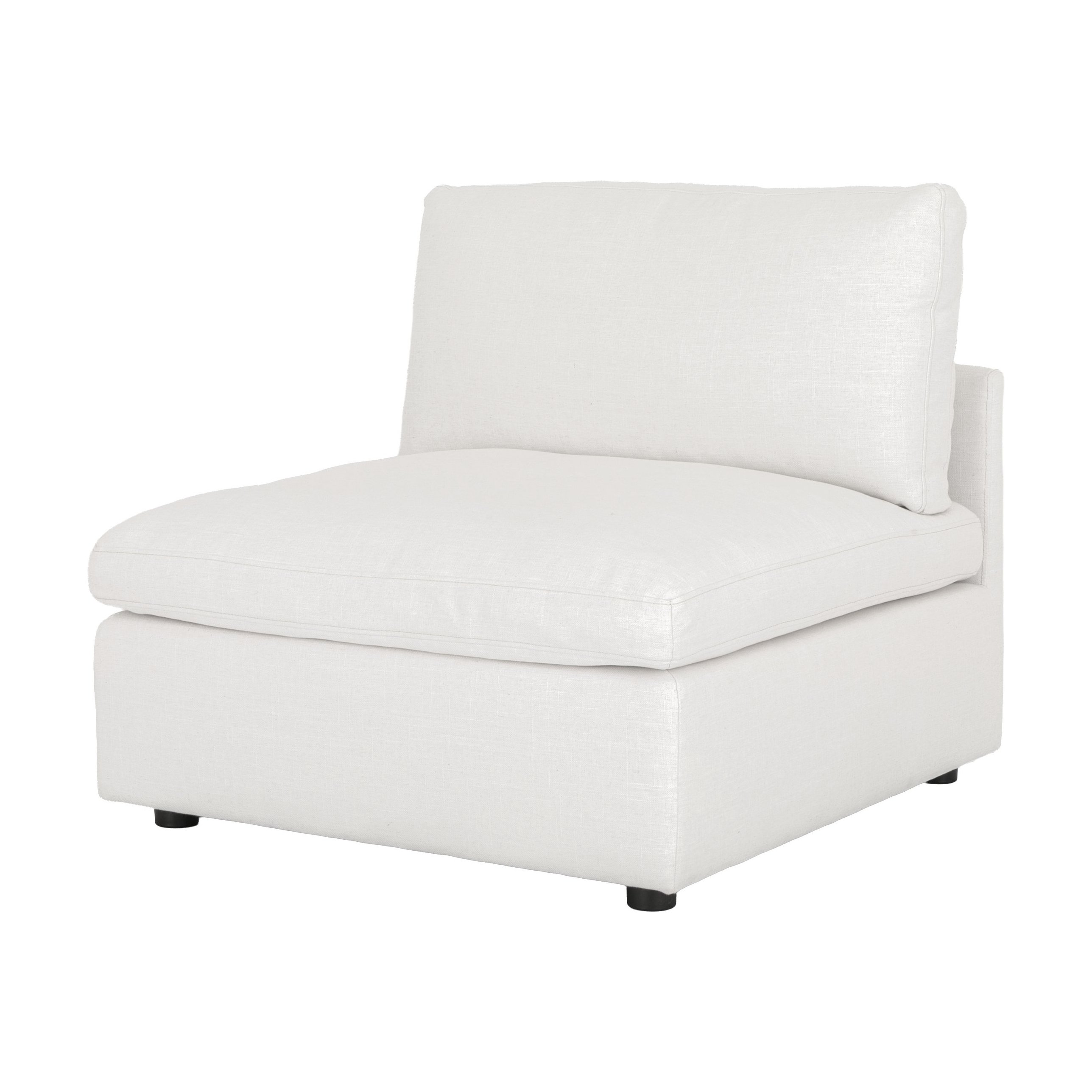Bingo Modular Sofa Center Piece with FLW Off White Fabric - image 3