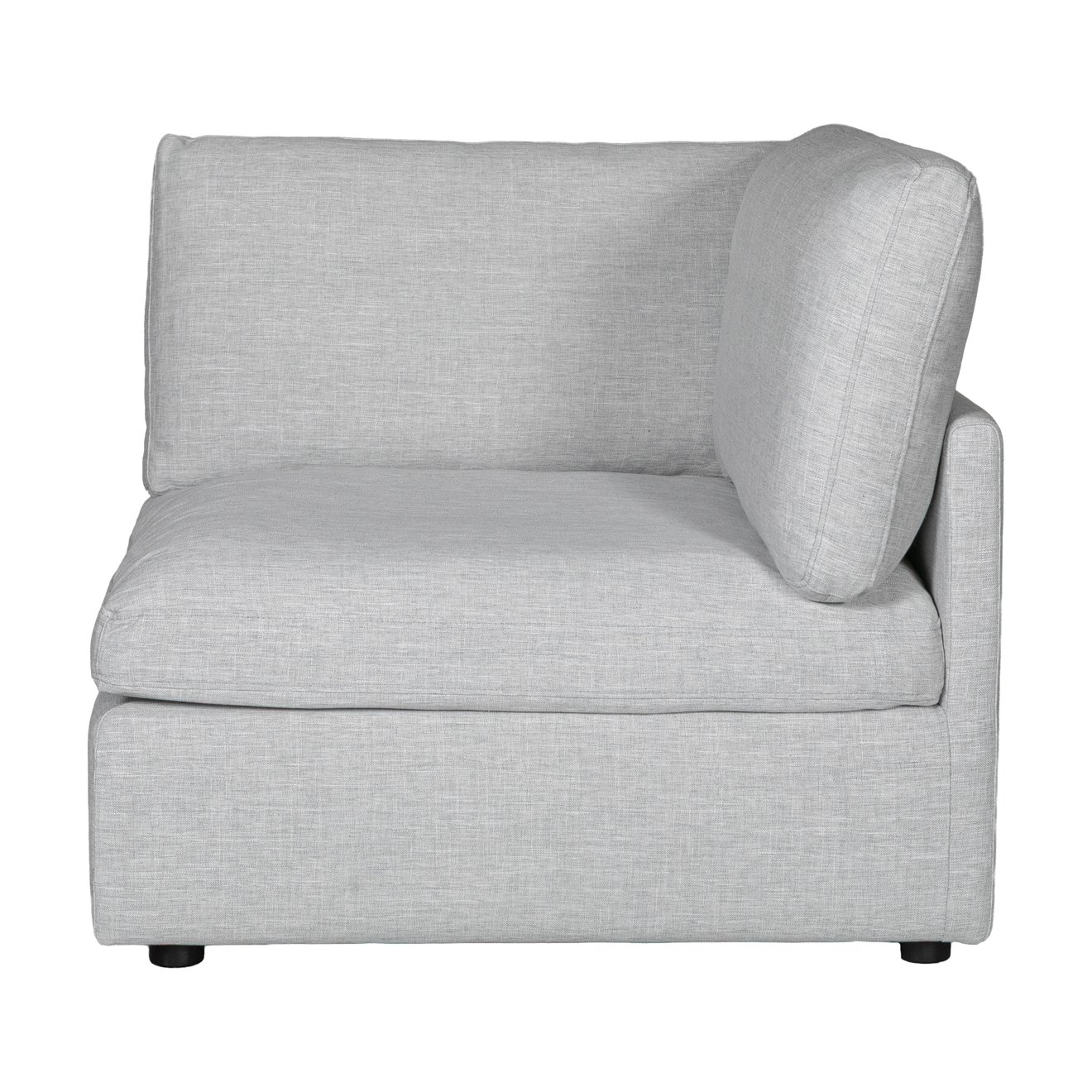 Bingo Modular Sofa Corner Piece with FLW Light Gray Fabric - image 2