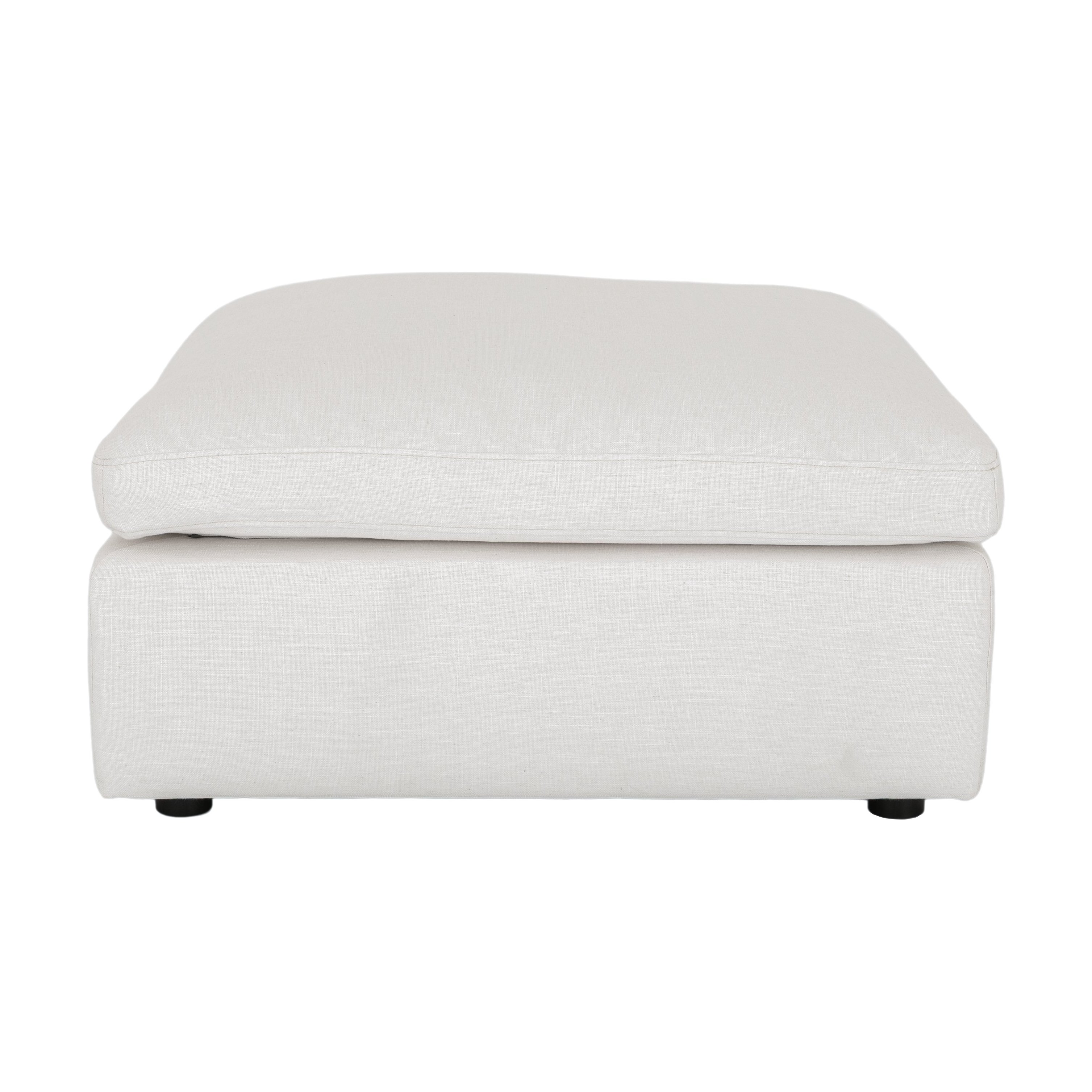 Bingo Modular Sofa Ottoman with FLW Off White Fabric - image 2
