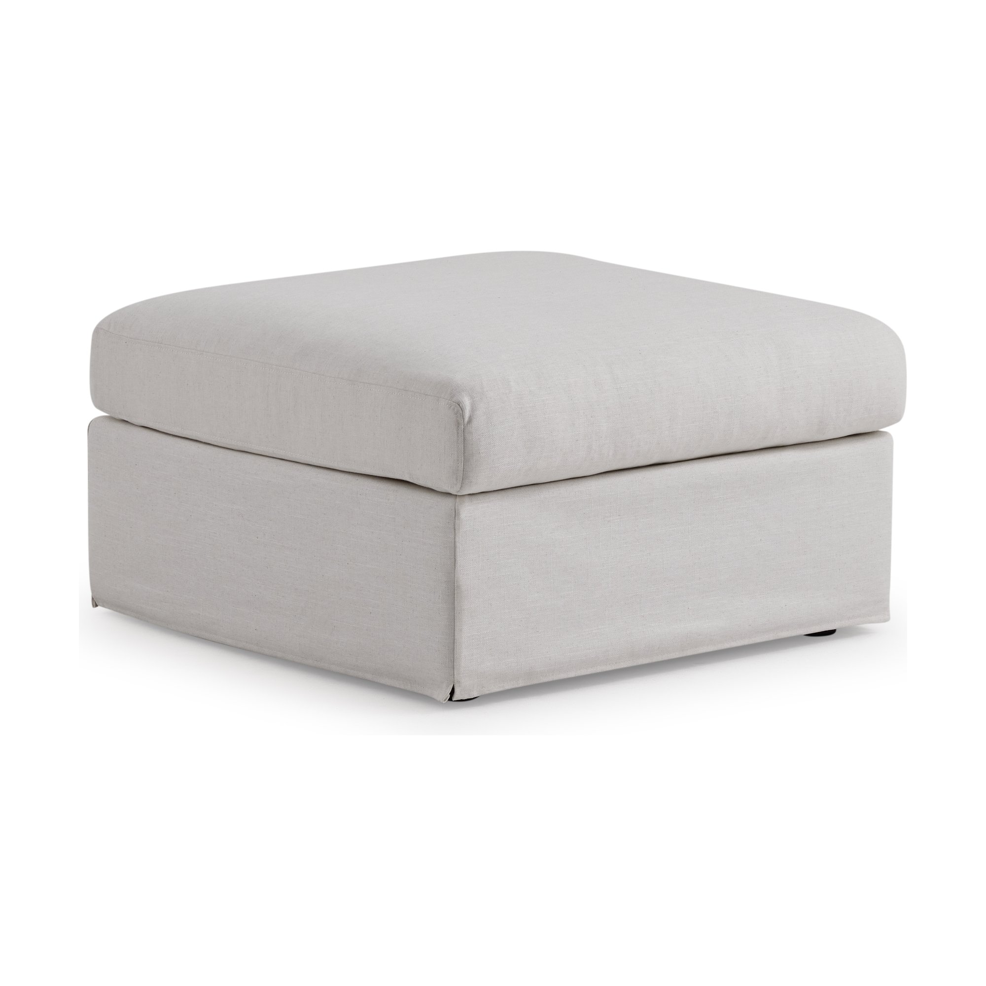 Breeze Modular Sofa Ottoman with FLW Off White Fabric - image 2