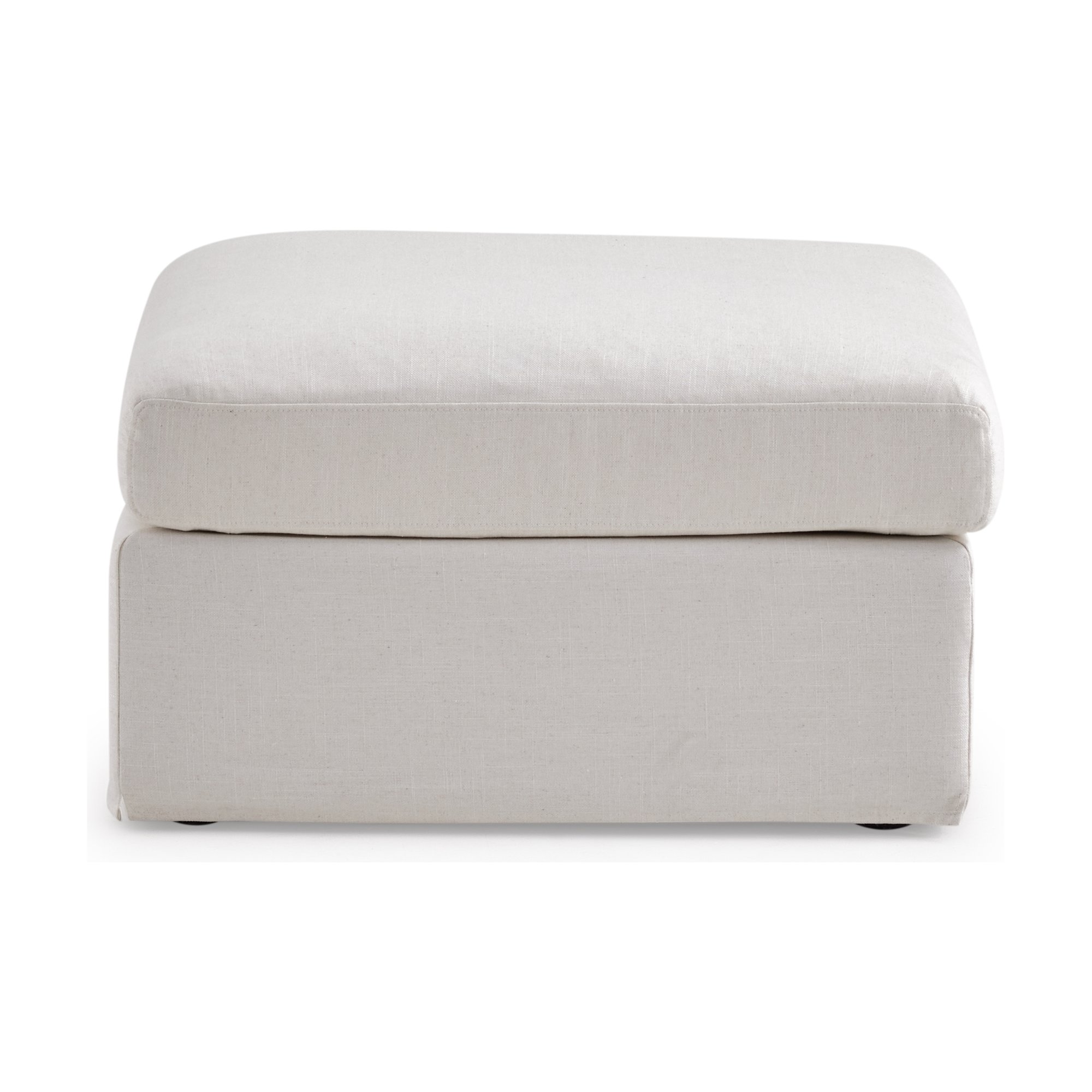 Breeze Modular Sofa Ottoman with FLW Off White Fabric - image 3