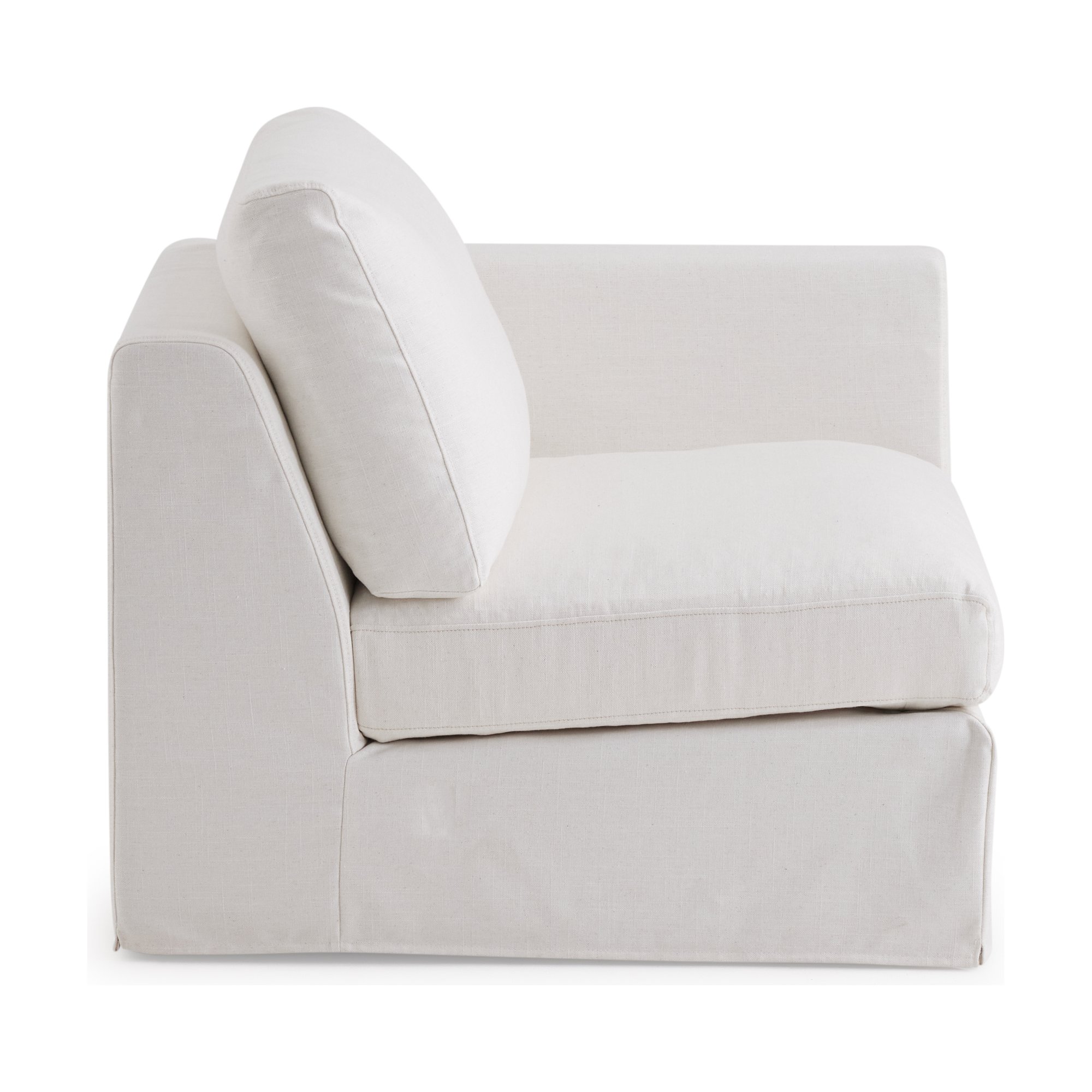 Breeze Modular Sofa Right Side Piece with FLW Off White Fabric - image 5