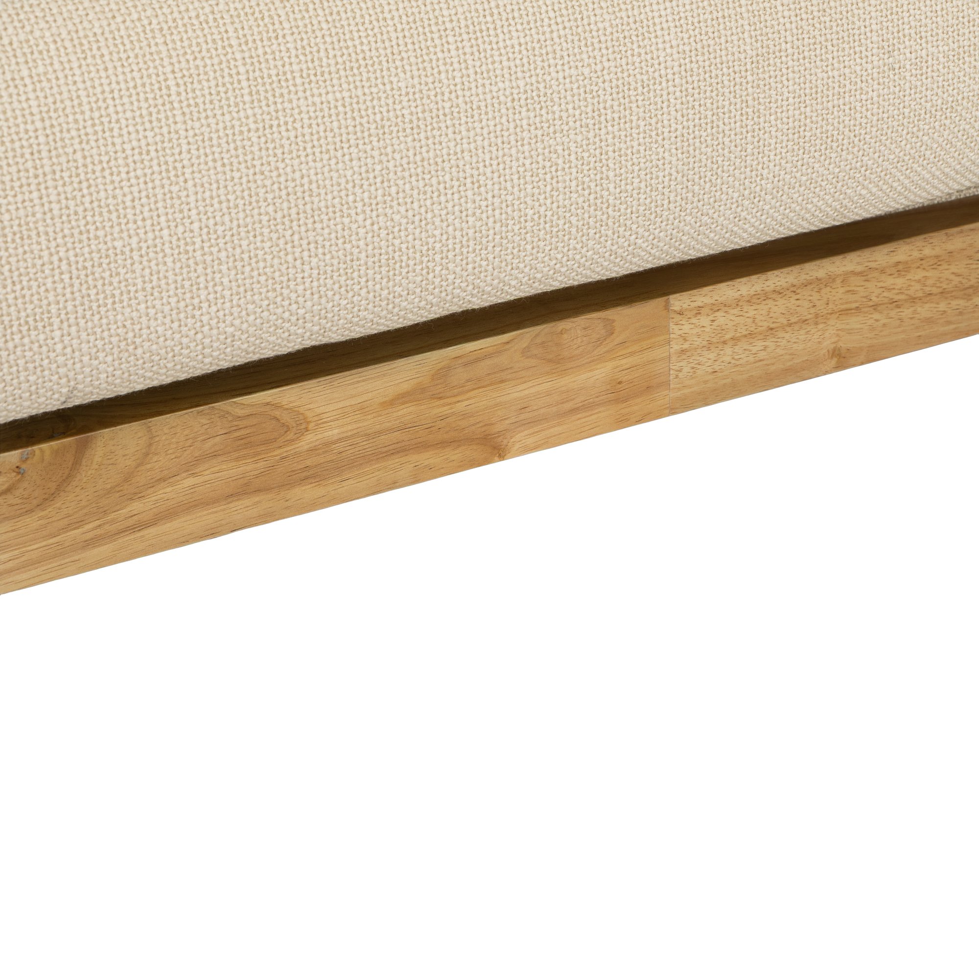 Módulo de 2 Plazas para Sofá Modular Sabi con Estructura de Rubberwood Natural y Tela Bermuda Ivory - image 3