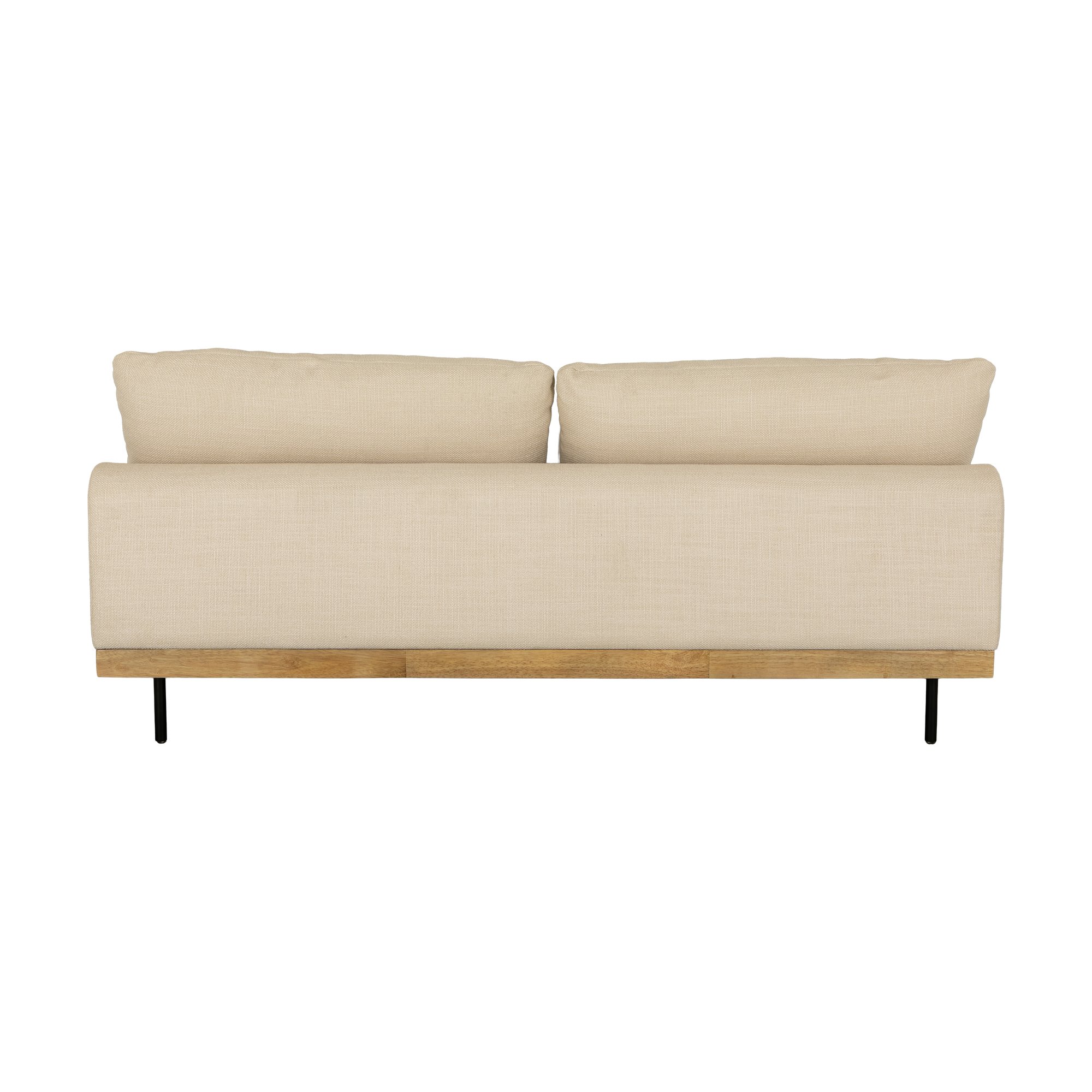 Módulo de 2 Plazas para Sofá Modular Sabi con Estructura de Rubberwood Natural y Tela Bermuda Ivory - image 4