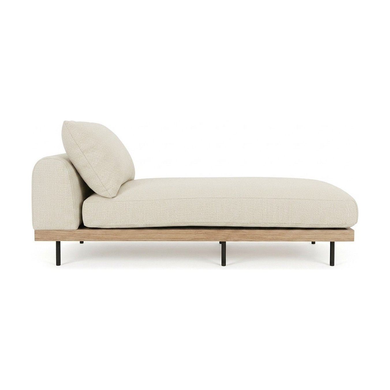 Módulo Chaise para Sofá Modular Sabi con Estructura de Rubberwood Natural y Tela Bermuda Ivory - image 2