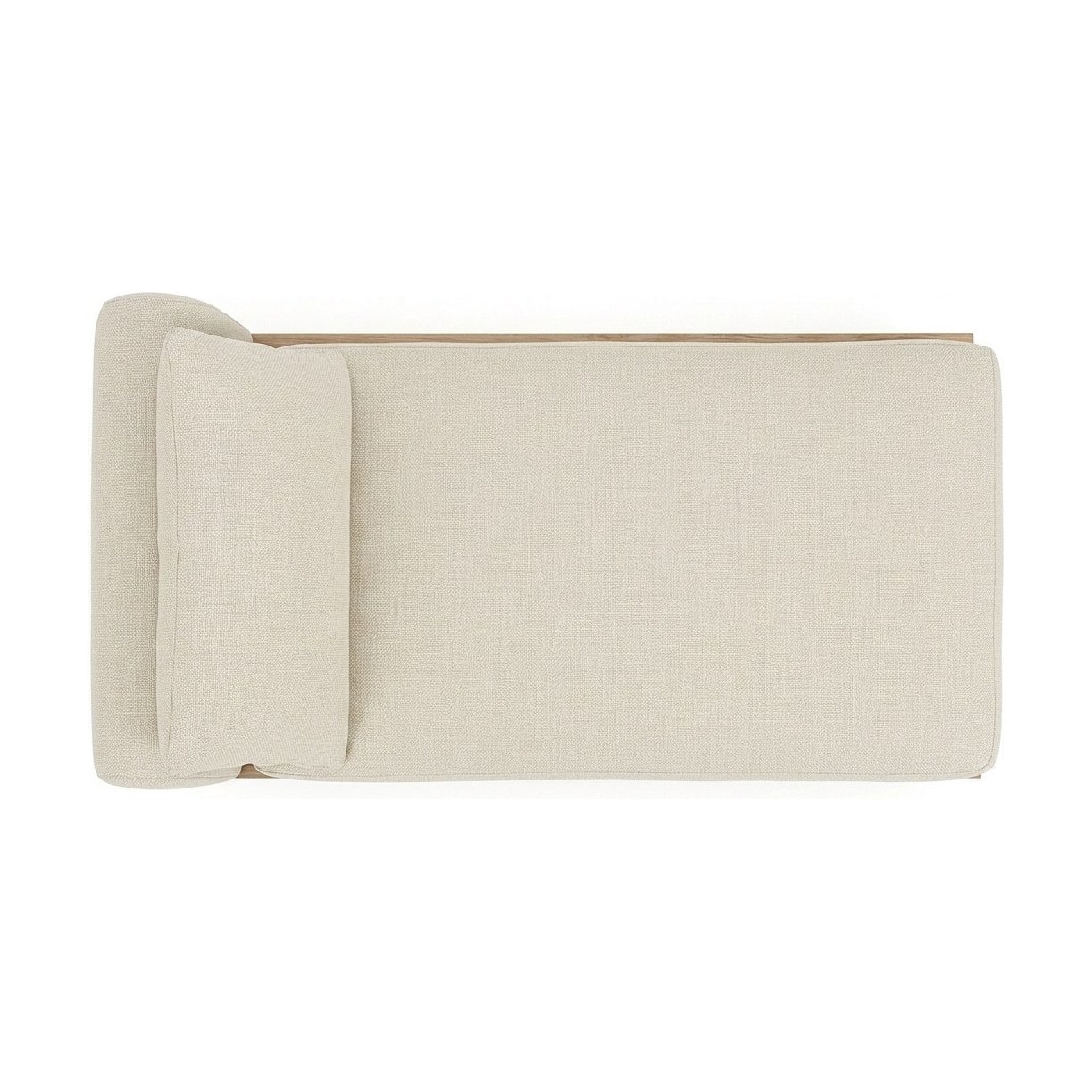 Módulo Chaise para Sofá Modular Sabi con Estructura de Rubberwood Natural y Tela Bermuda Ivory - image 3