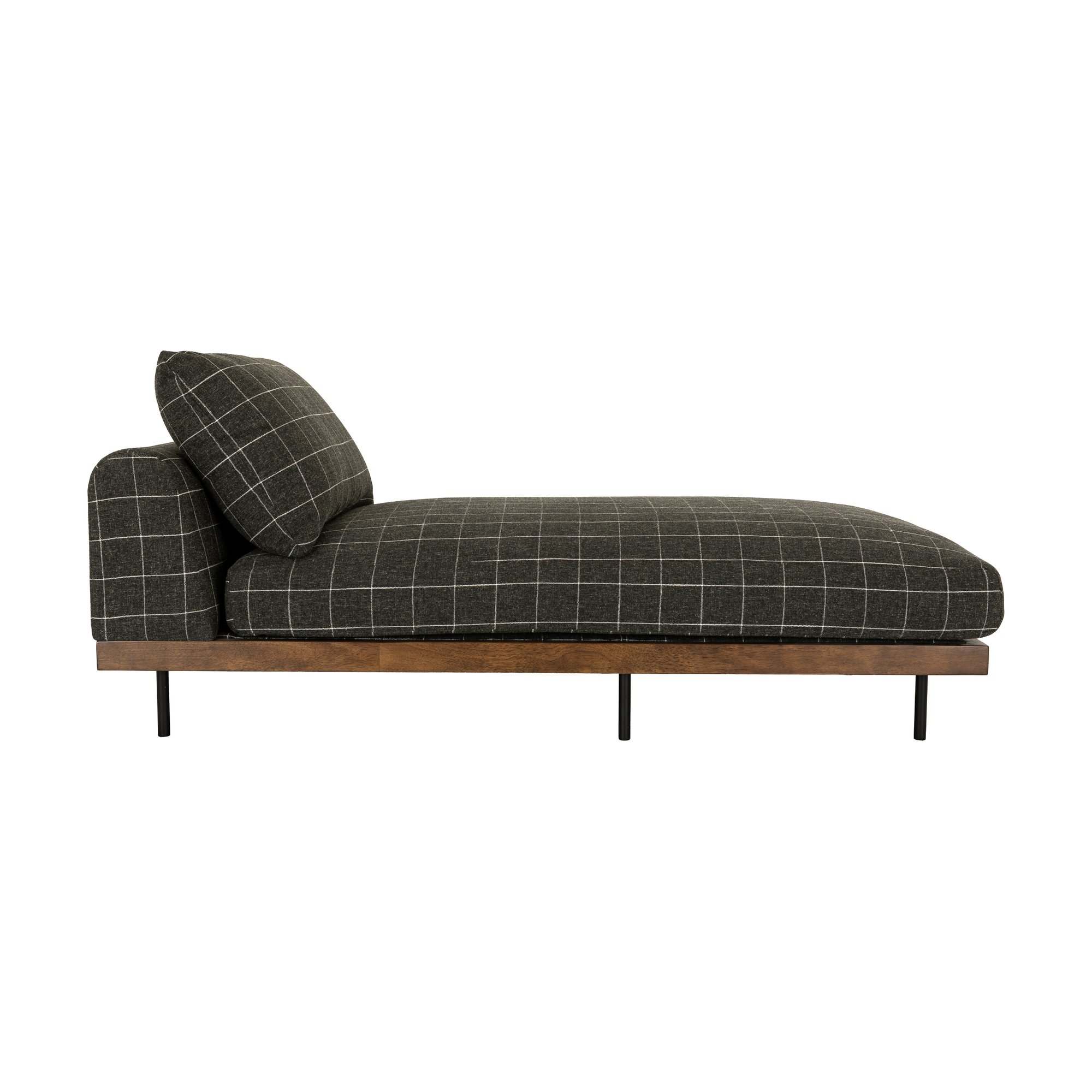 Módulo Chaise para Sofá Modular Sabi con Estructura de Rubberwood Teñido de Nogal y Tela Savane Charcoal - image 2