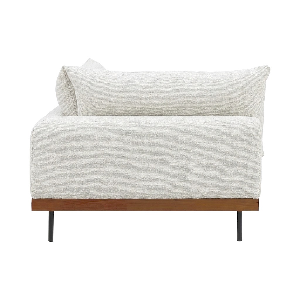 Sabi Modular Sofa Corner with Slub Cream Fabric - image 2